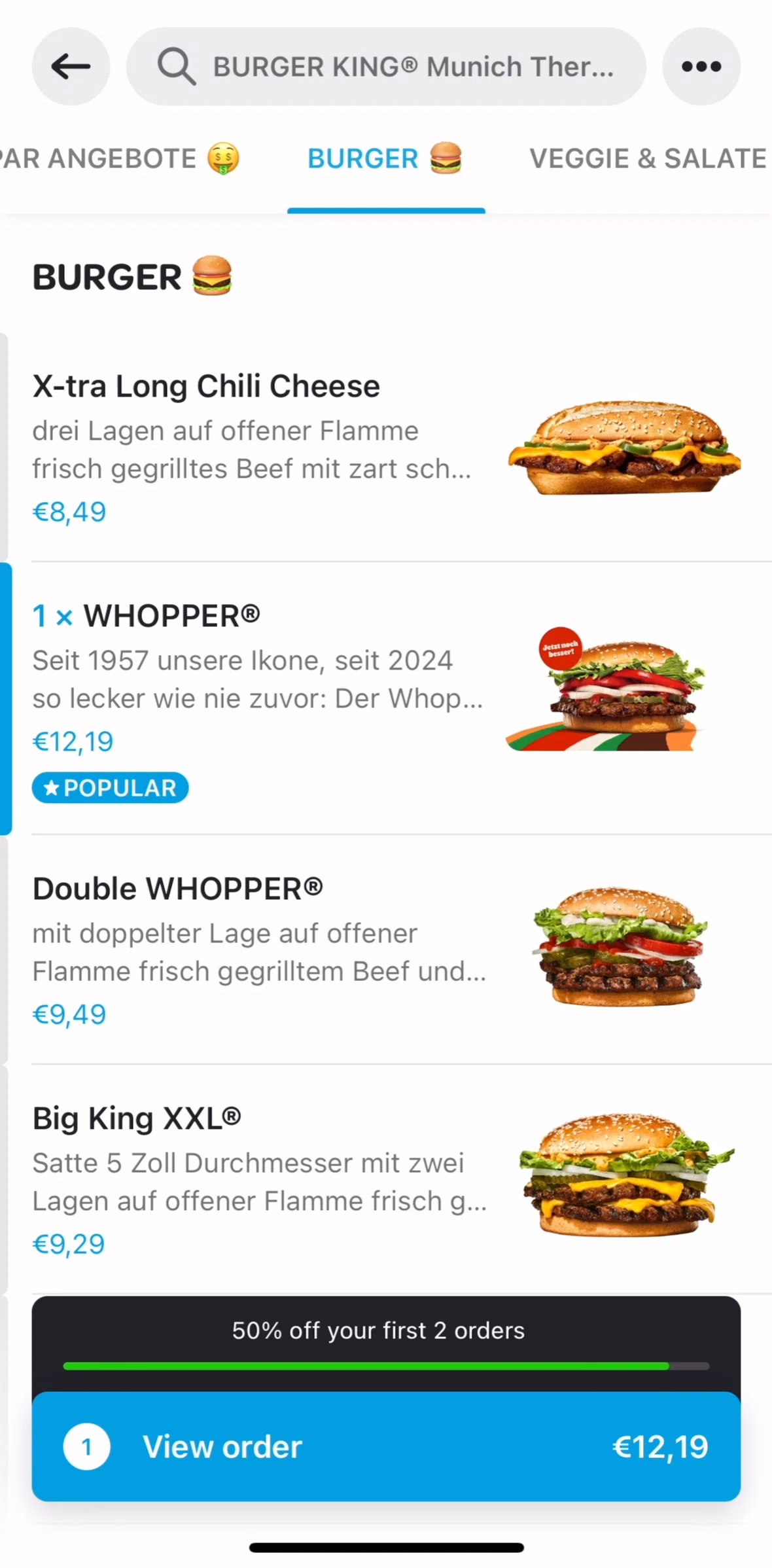Wolt Delivery Screen screen in the Placing an order flow