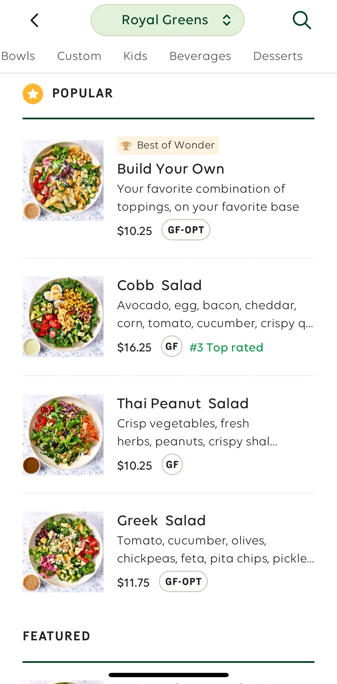 Wonder Screen screen in the Adding to cart flow