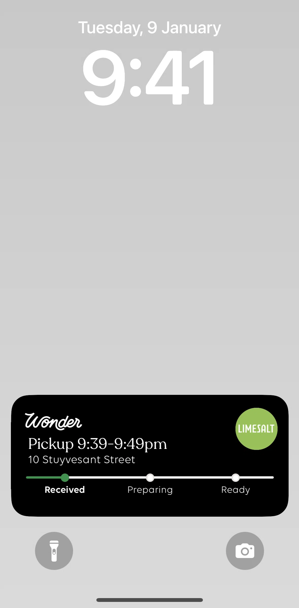 Wonder Screen screen in the Live Activities flow