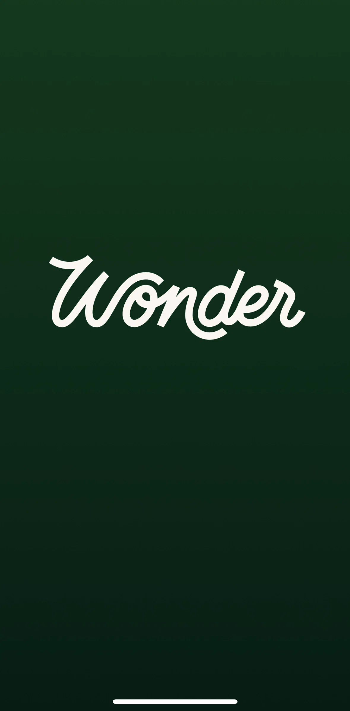 Wonder Screen screen in the Onboarding flow