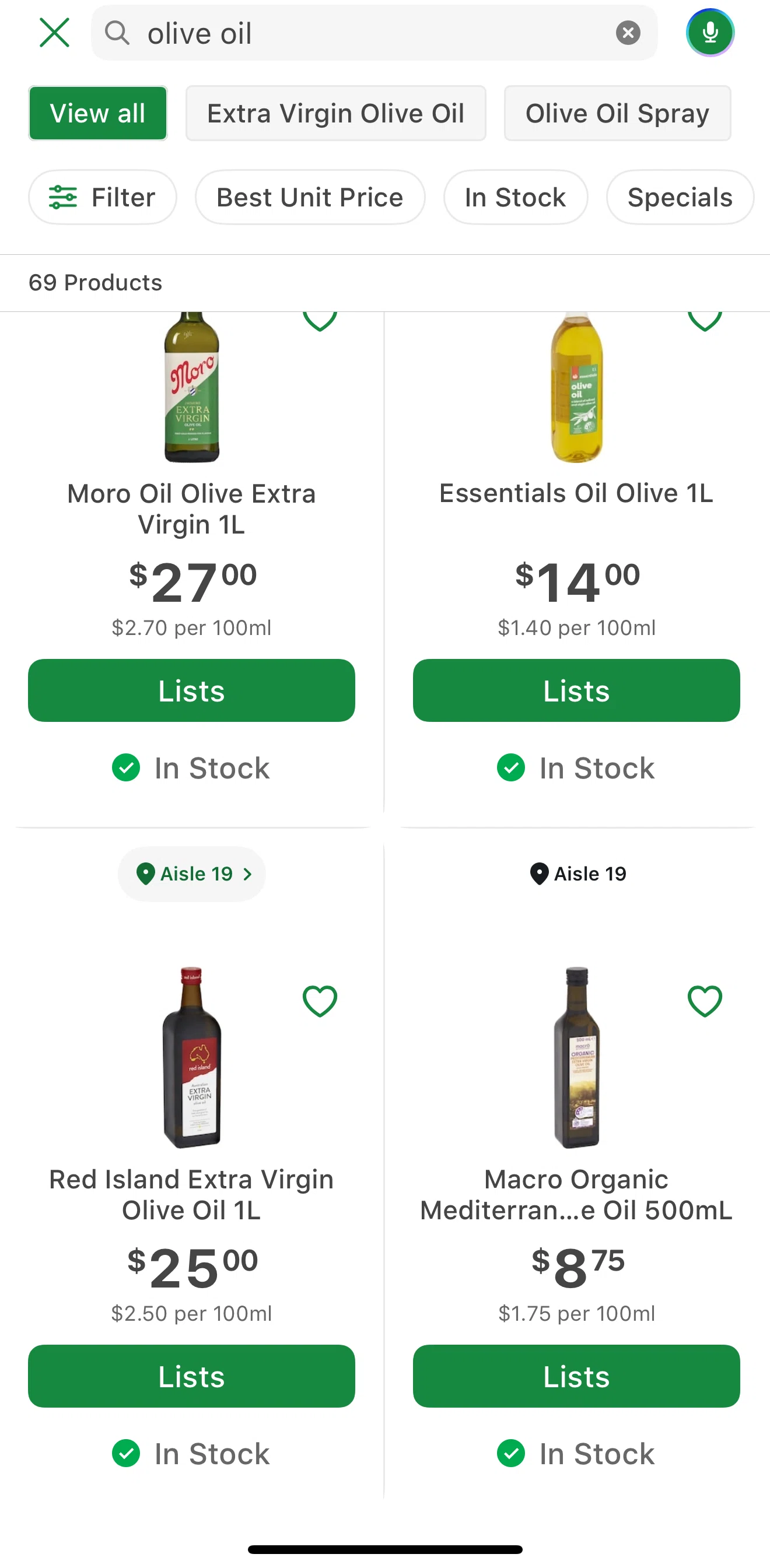 Woolworths Screen screen in the Product detail flow