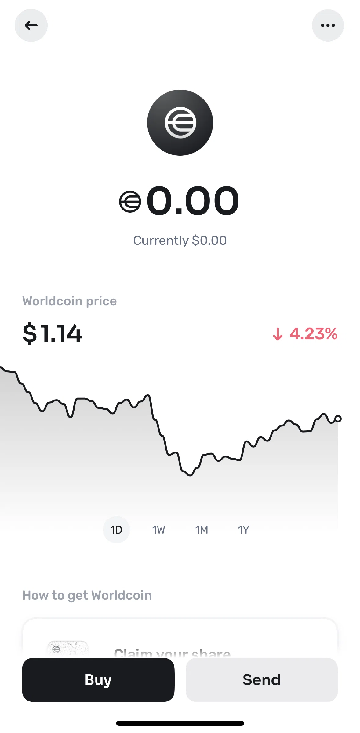 World App Screen screen in the Coin options flow