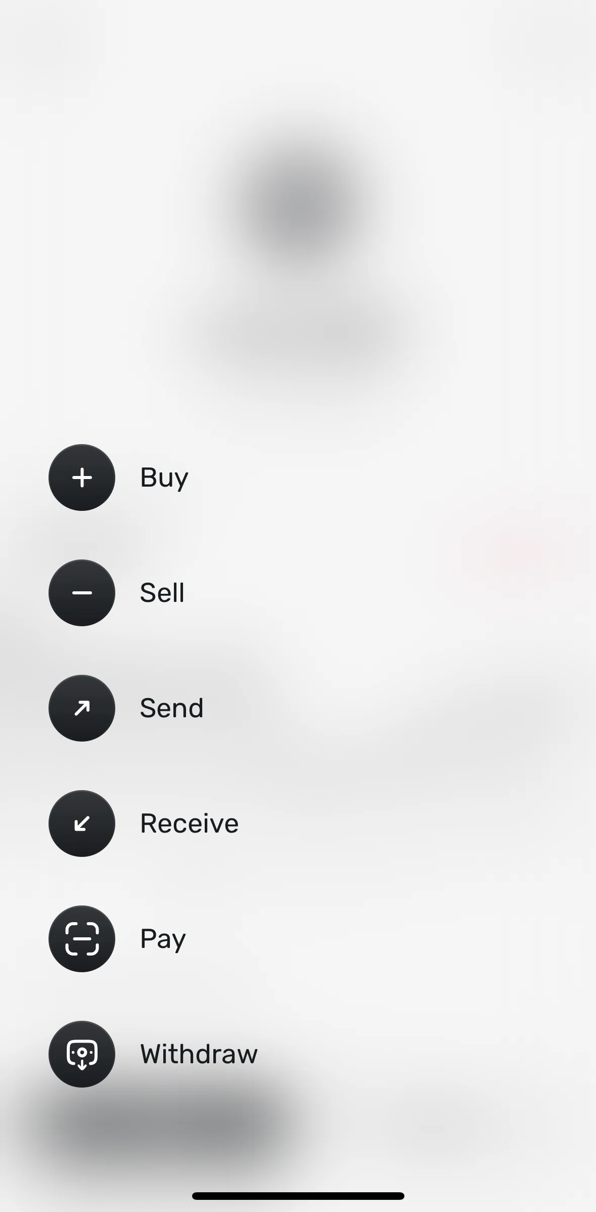 World App Screen screen in the Withdraw a fund flow