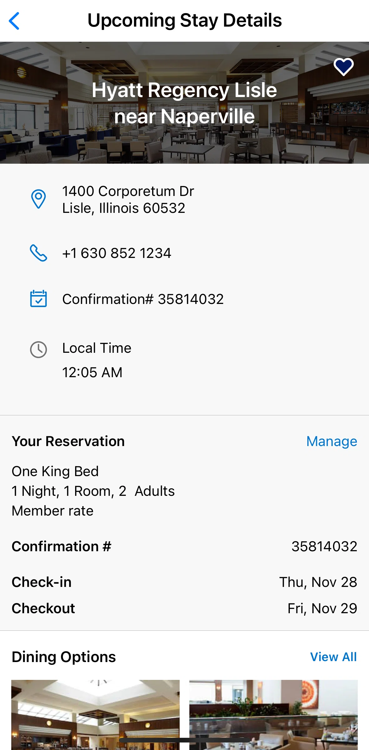 World of Hyatt Screen screen in the Reservation details flow