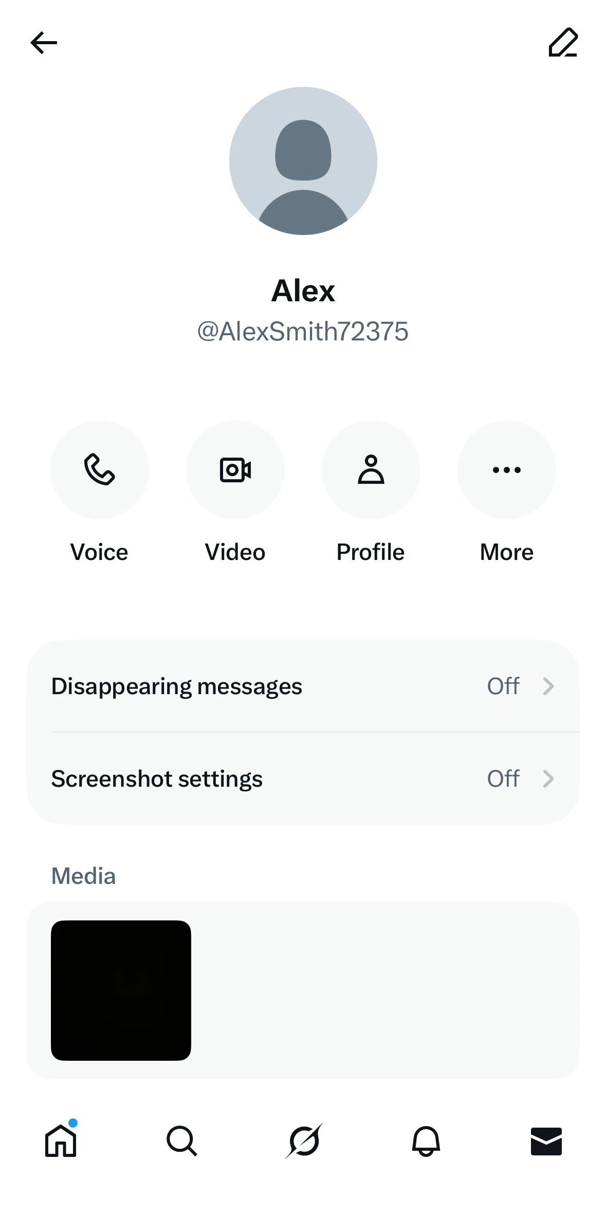 X Screen screen in the Adding a nickname flow