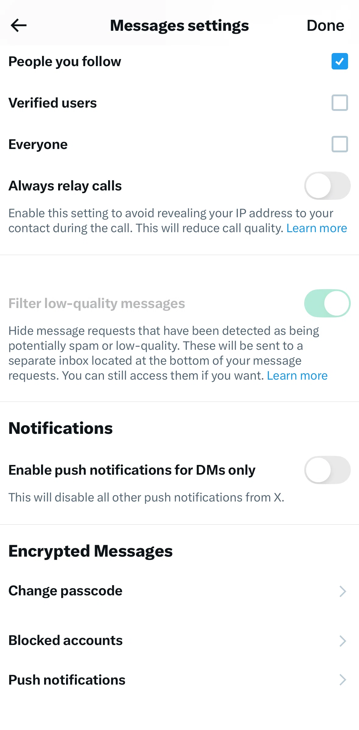X Screen screen in the Blocked accounts flow