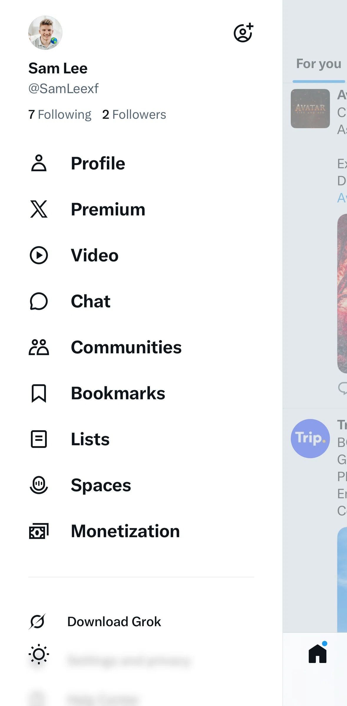 X Screen screen in the Bookmarks flow