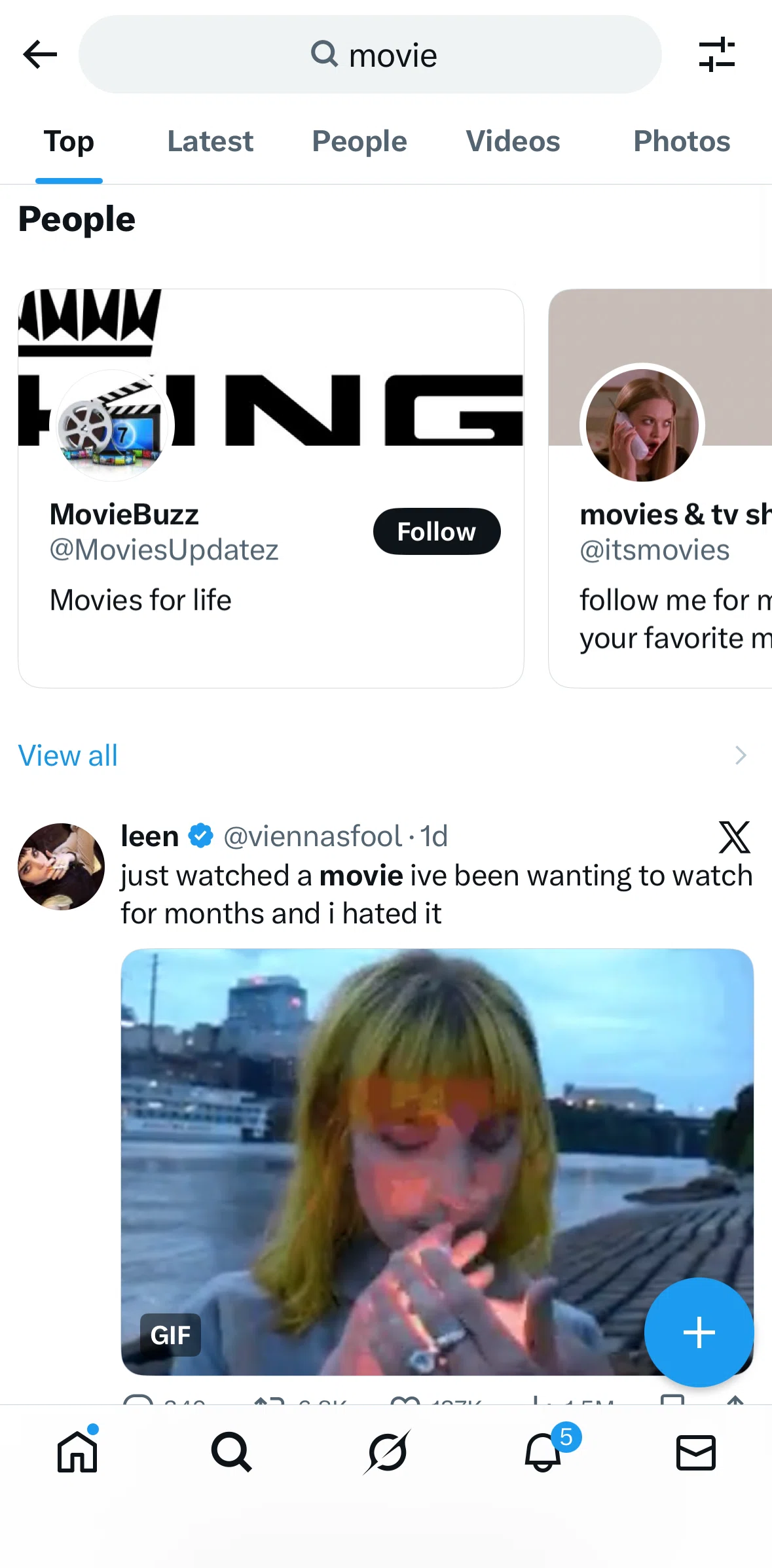 X Screen screen in the Filtering search results flow