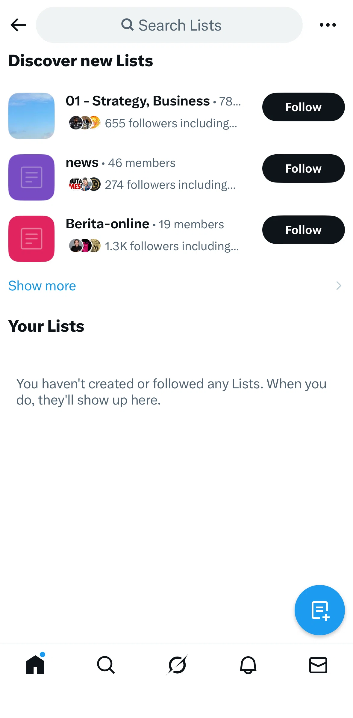 X Screen screen in the List detail flow