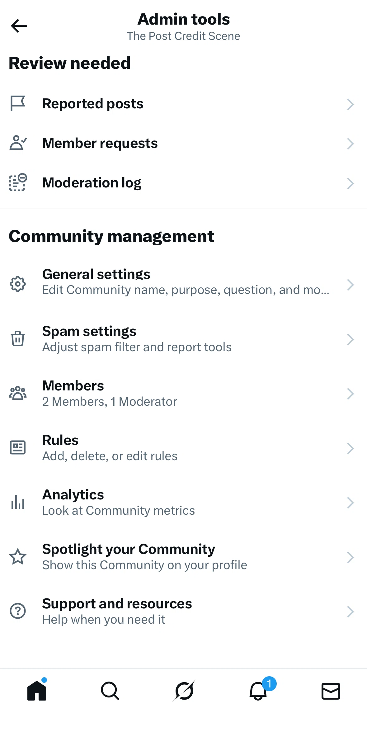 X Screen screen in the Member requests flow