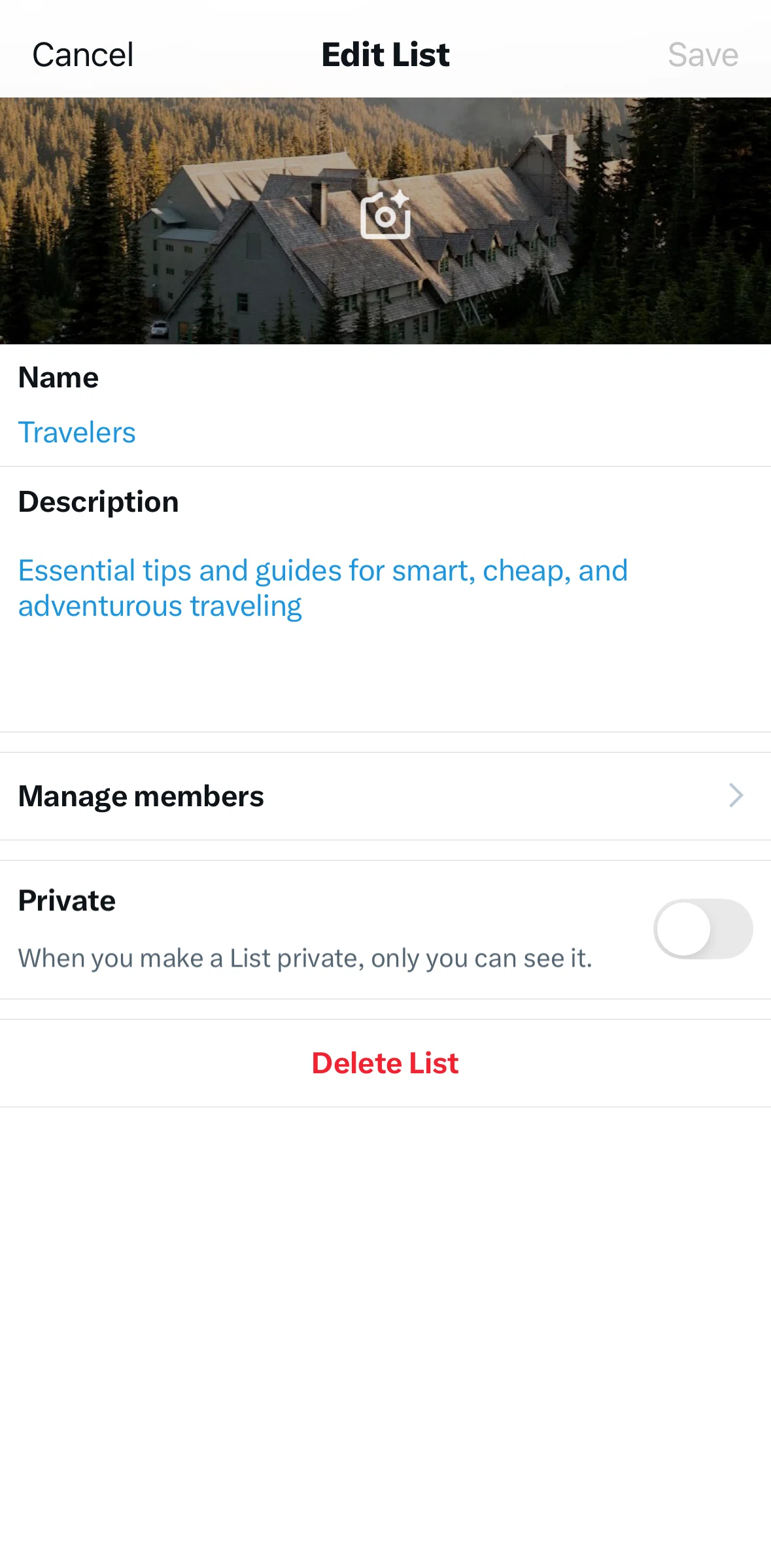 X Screen screen in the Removing a member flow