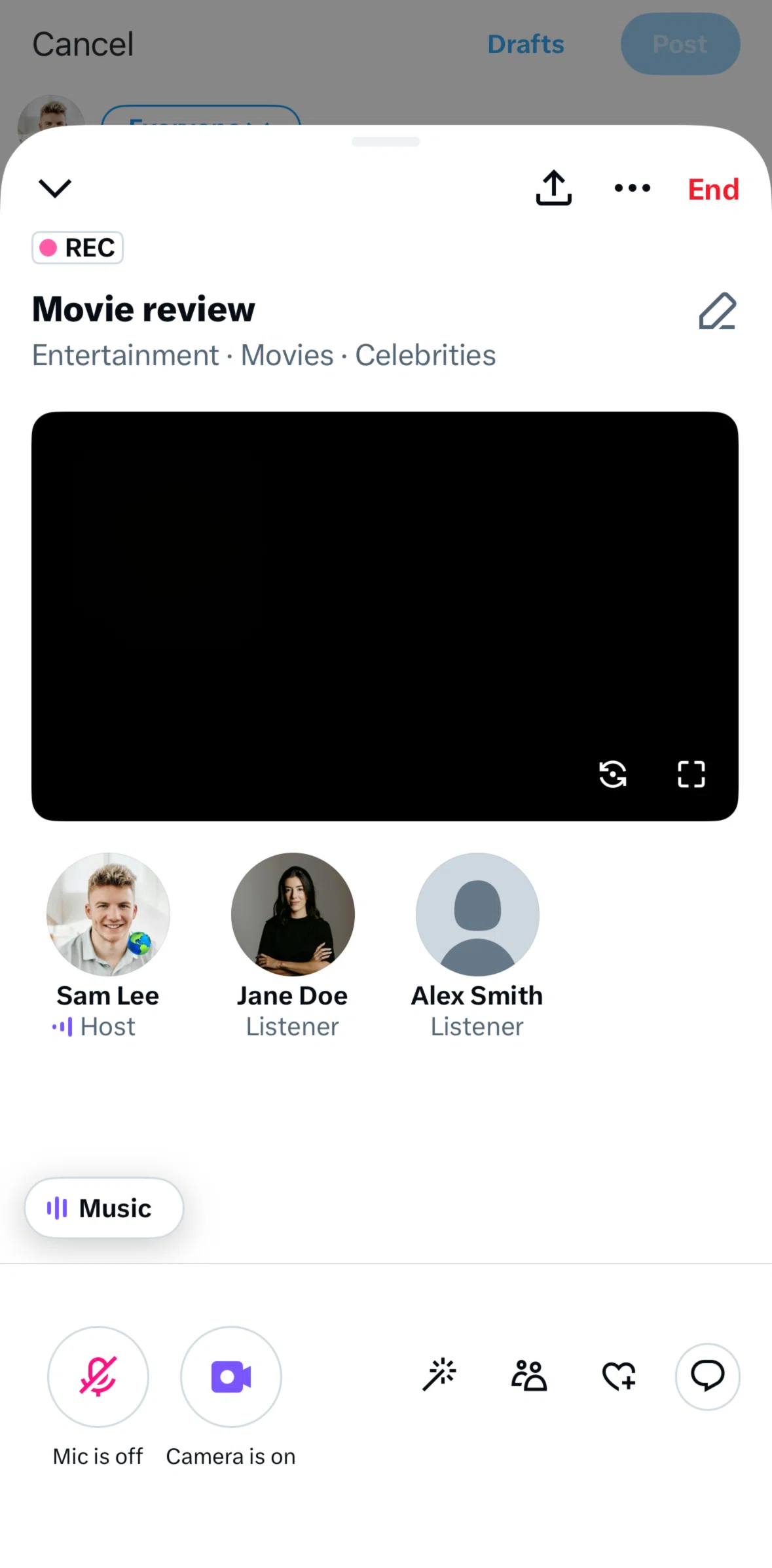X Screen screen in the Switching to full screen view (Space) flow