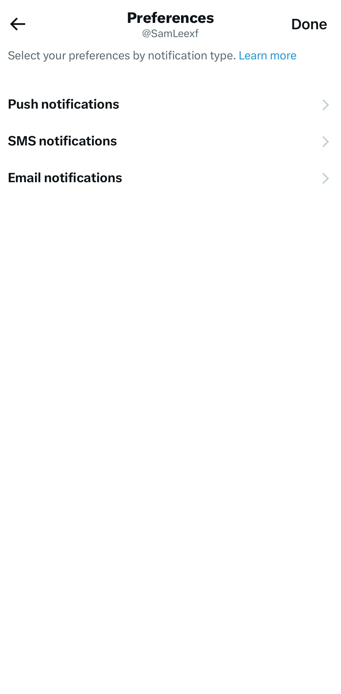 X Screen screen in the Turning off push notifications flow