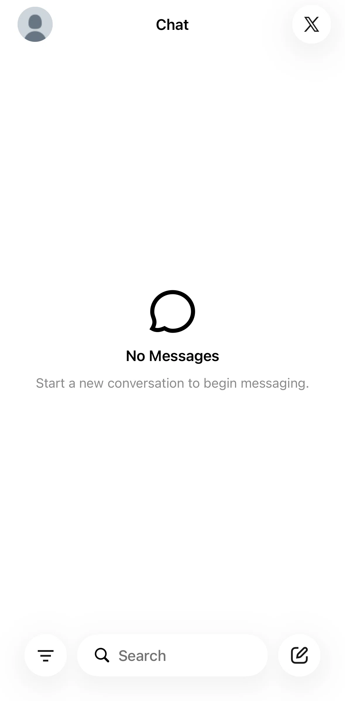 XChat Screen screen in the Chat flow