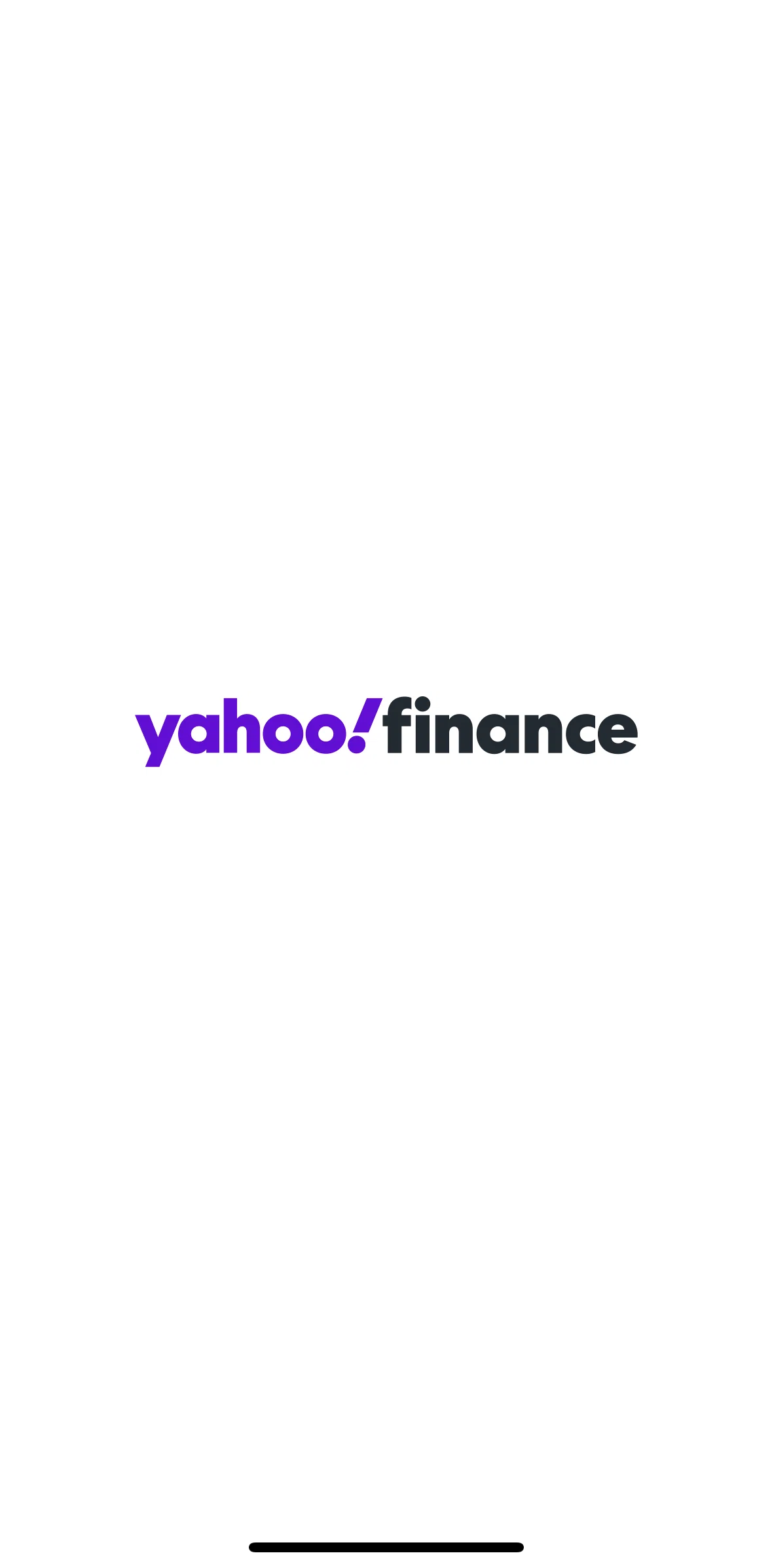 Yahoo Finance Screen screen in the Onboarding flow