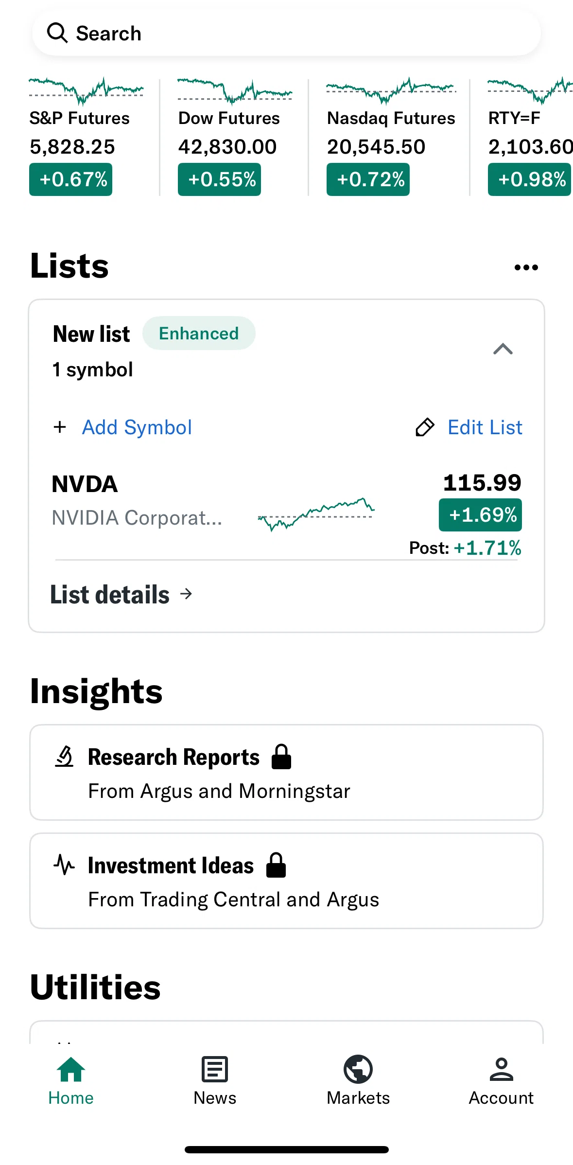 Yahoo Finance Screen screen in the Subscribing to Gold Plan flow