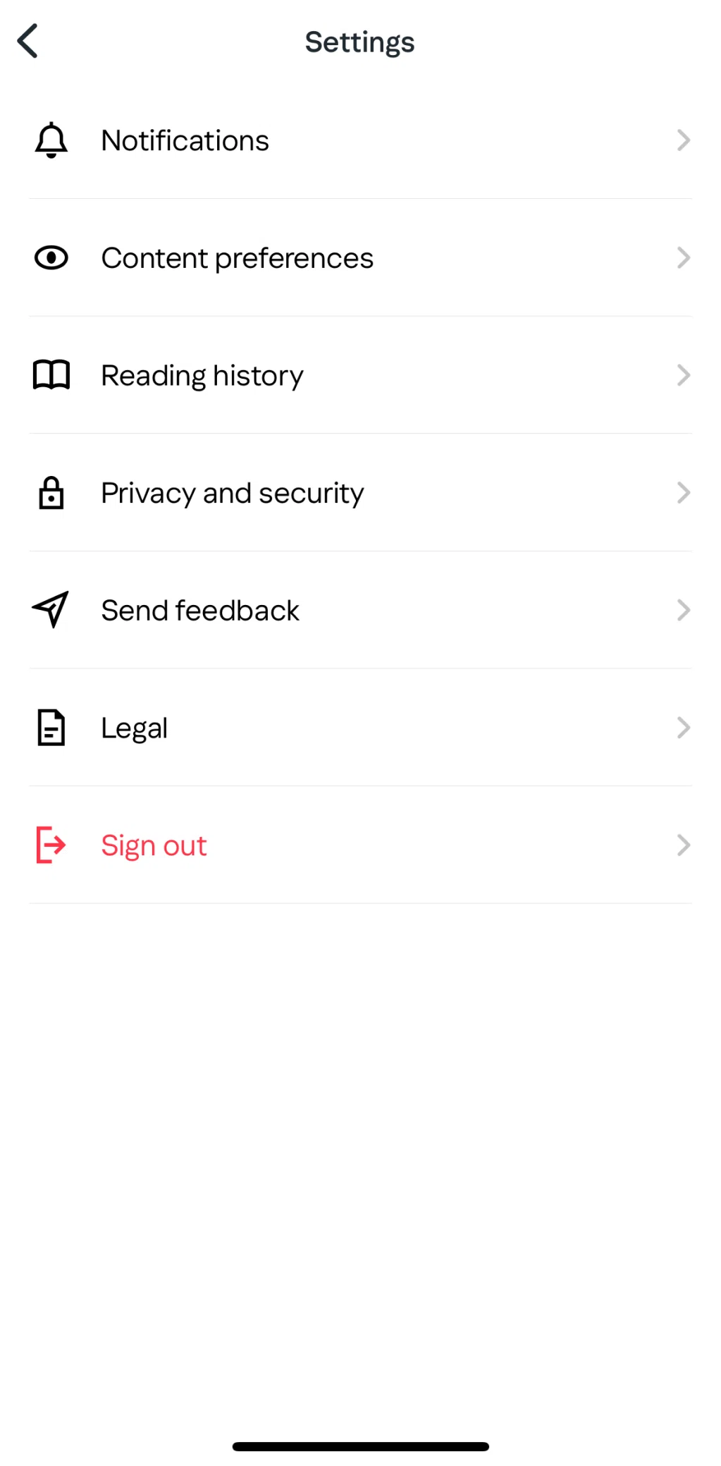 Yahoo News Screen screen in the Logging out flow