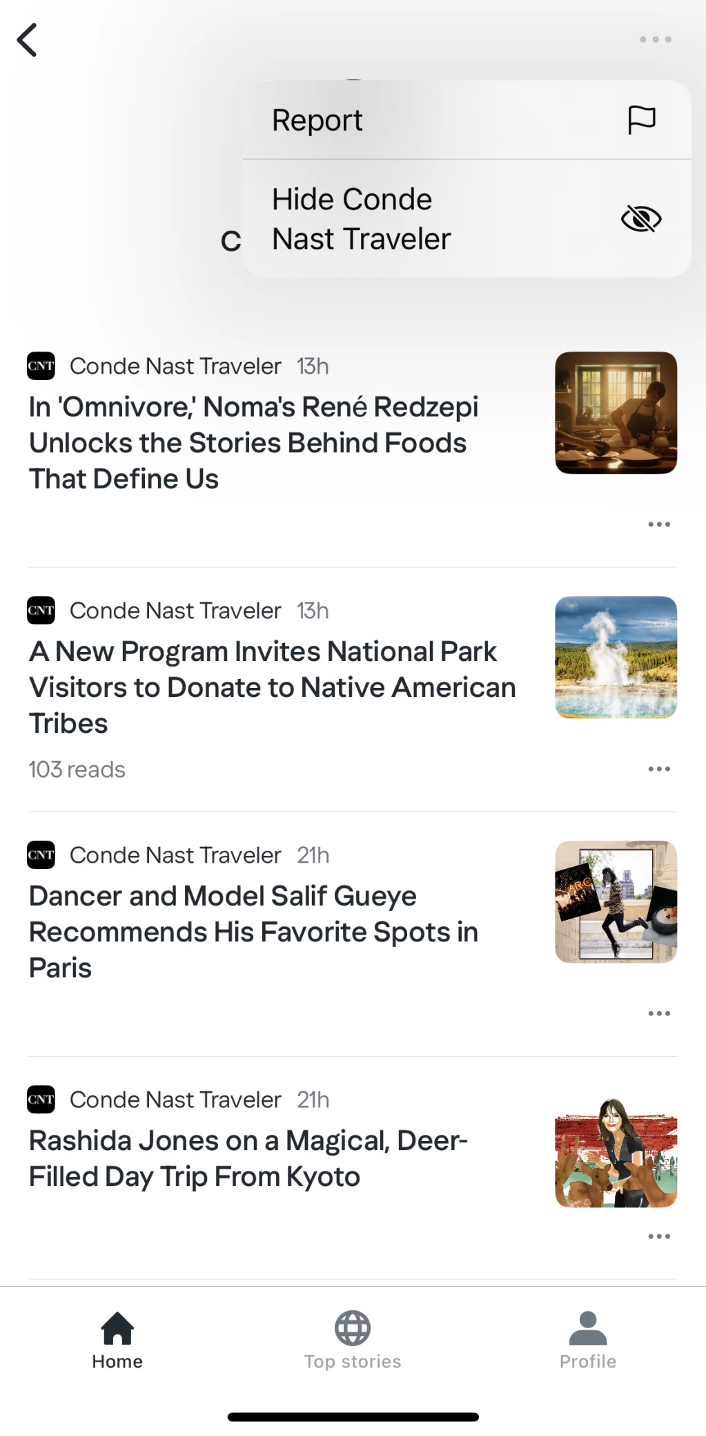 Yahoo News Screen screen in the Reporting a publisher flow