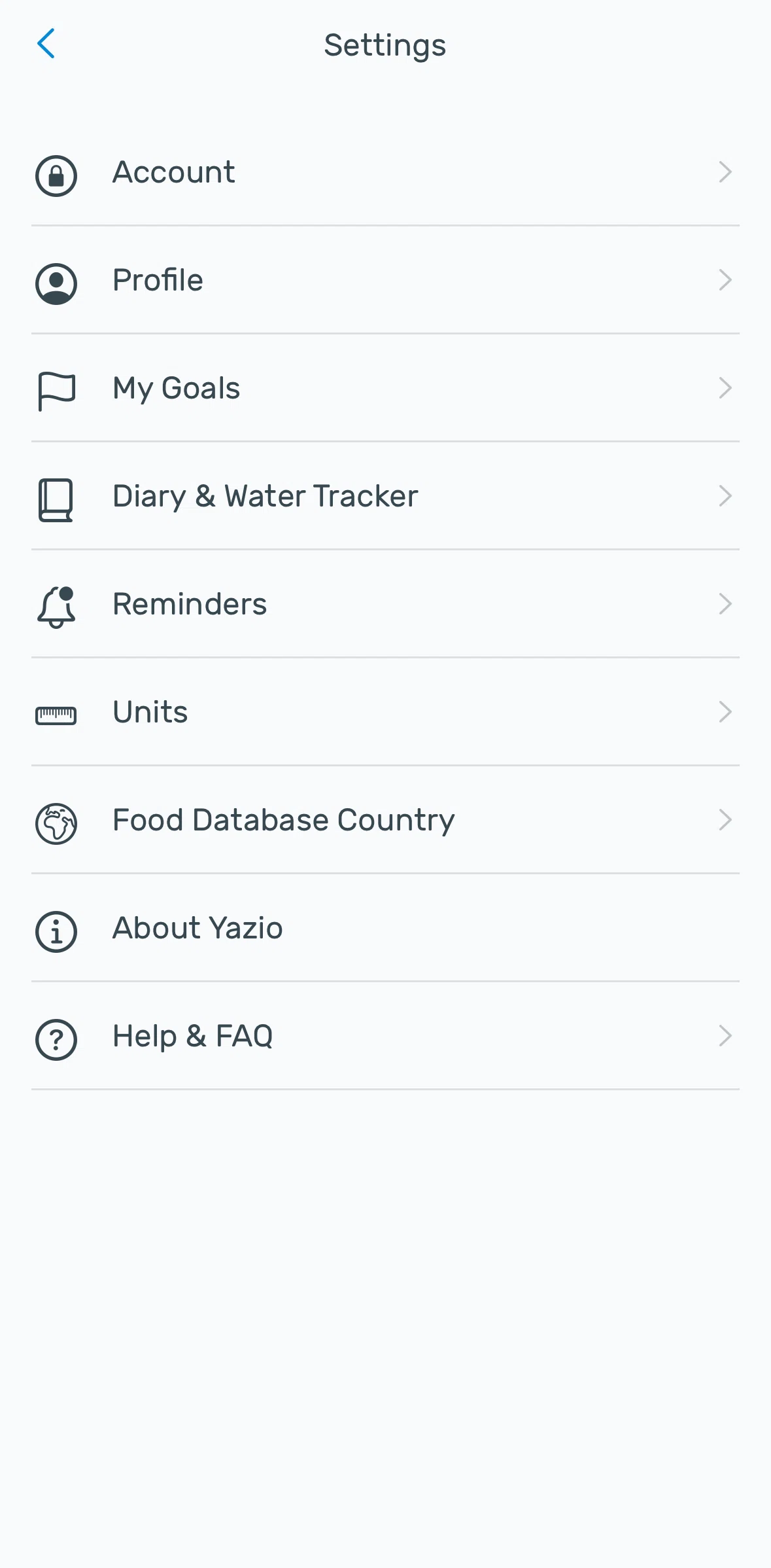 Yazio Screen screen in the About Yazio flow