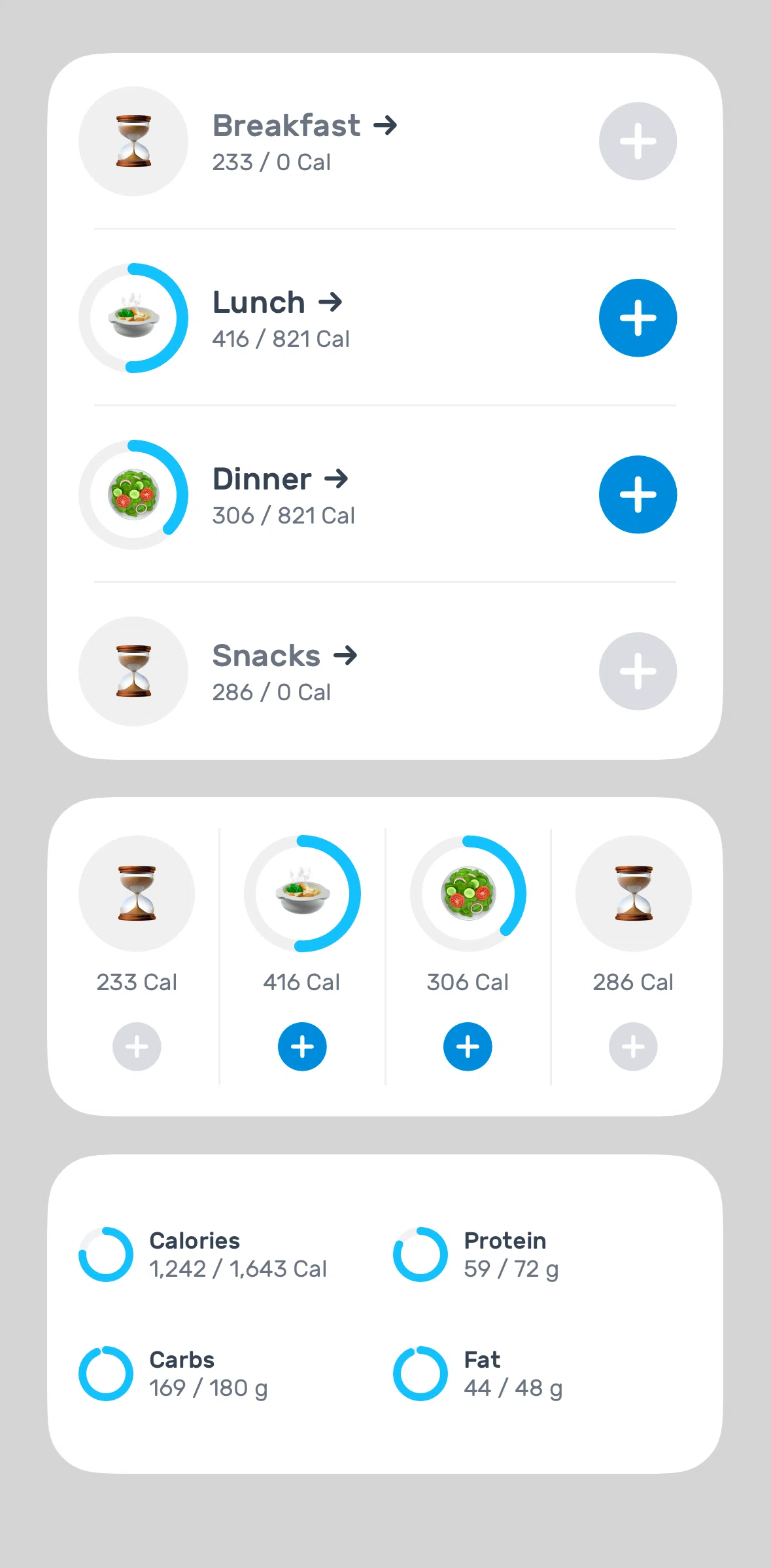 Yazio Screen screen in the Widgets flow