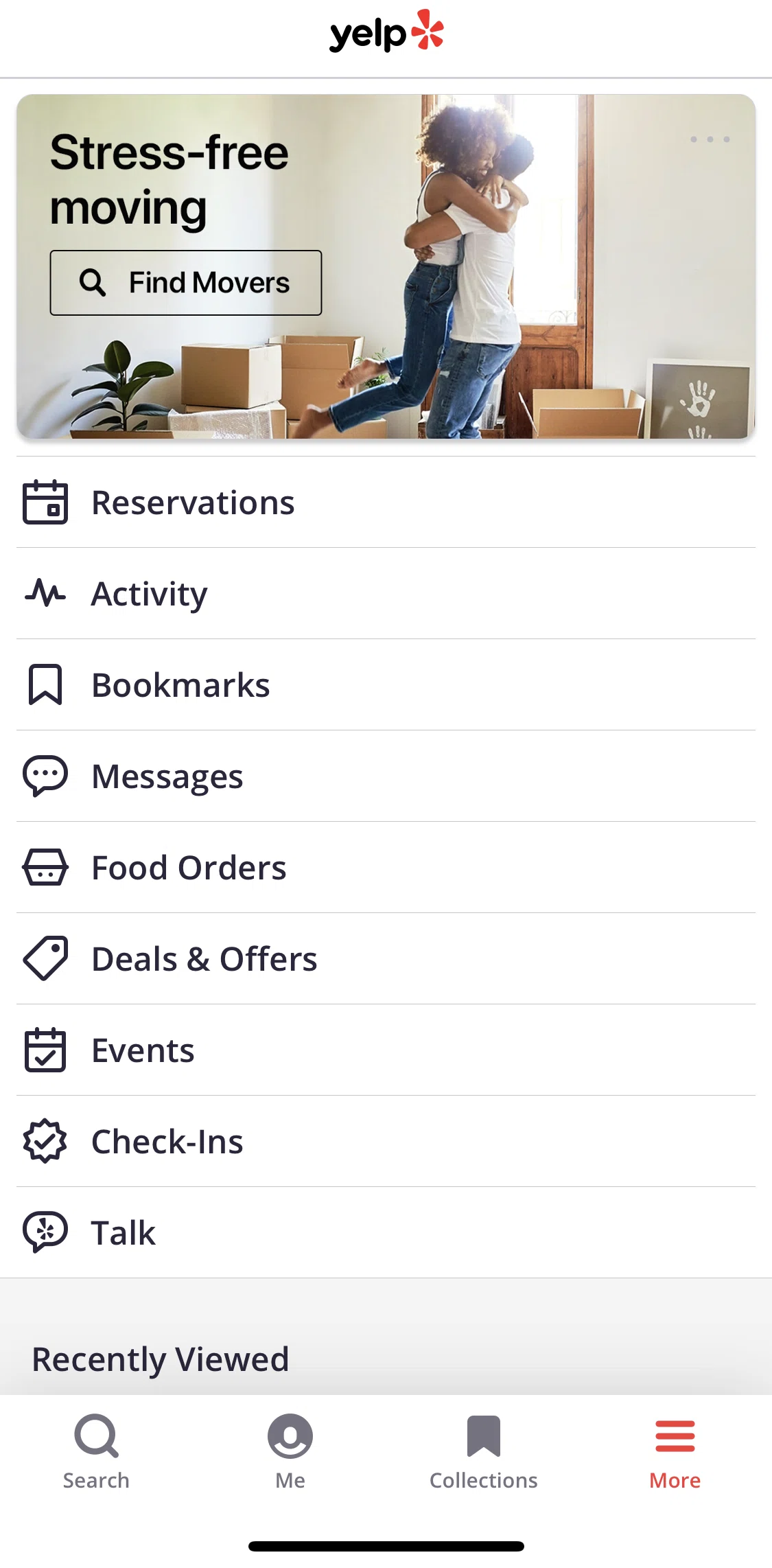 Yelp Screen screen in the Activity flow