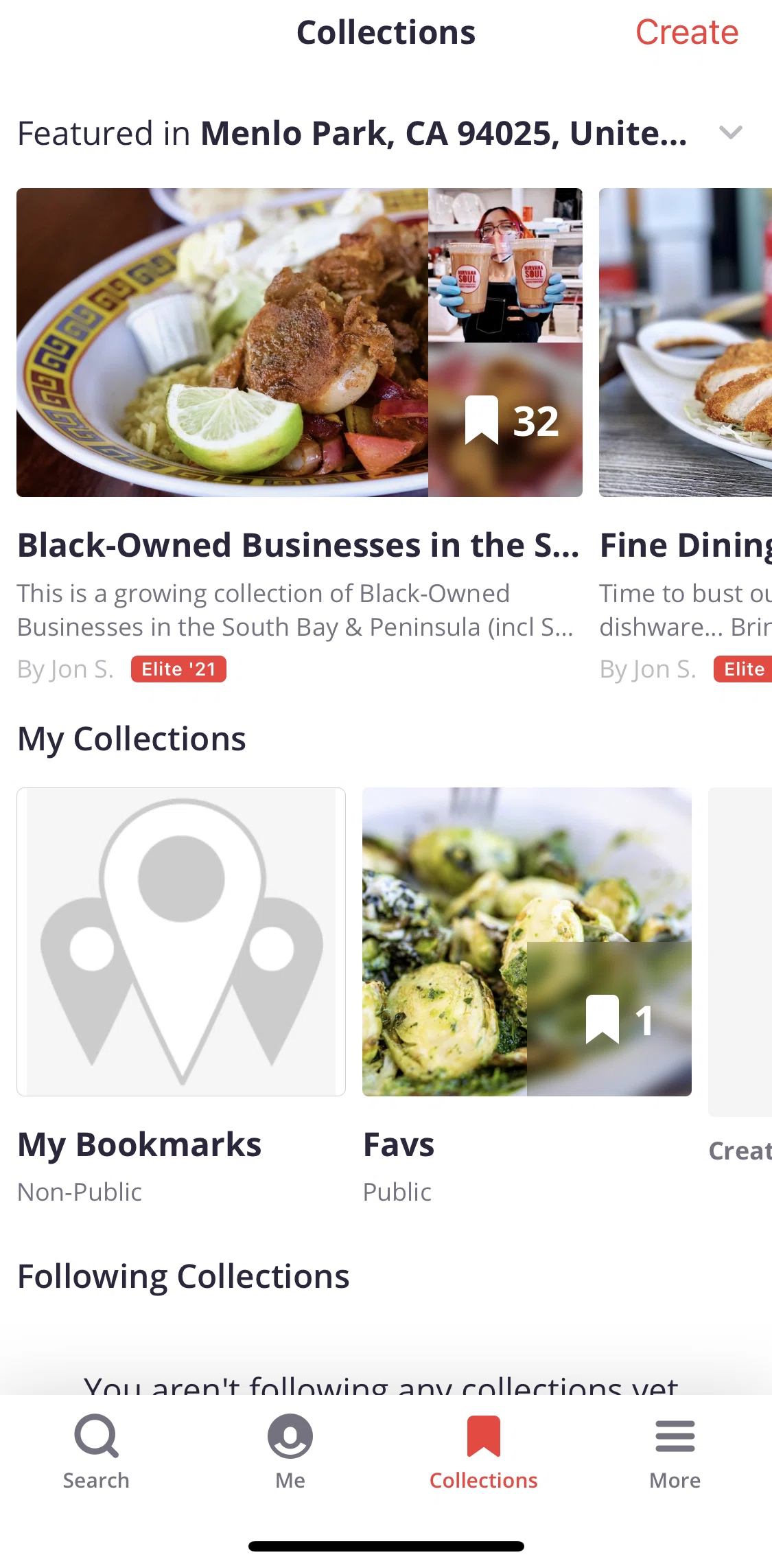Yelp Screen screen in the Collections flow