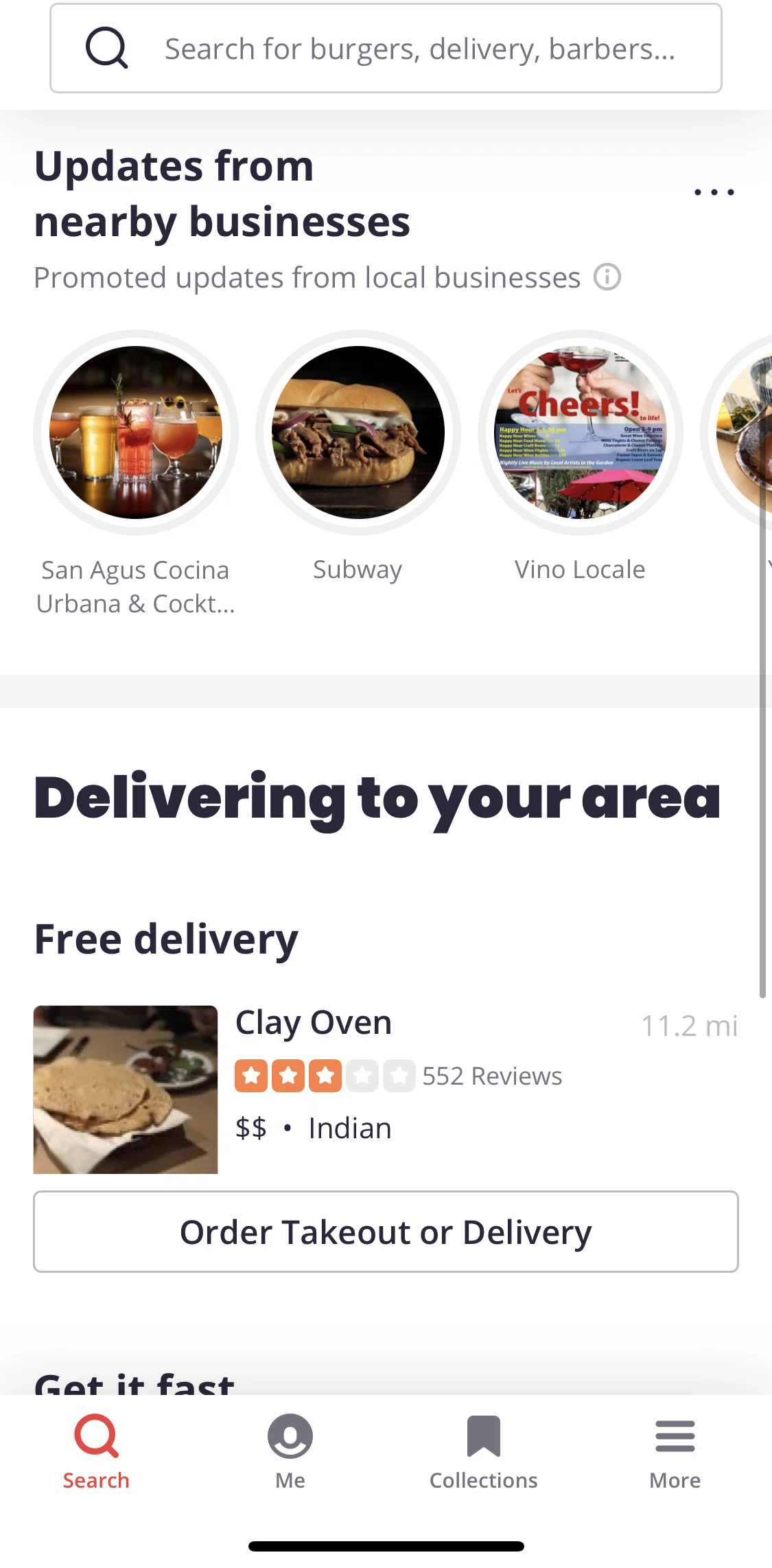 Yelp Screen screen in the Promoted updates flow