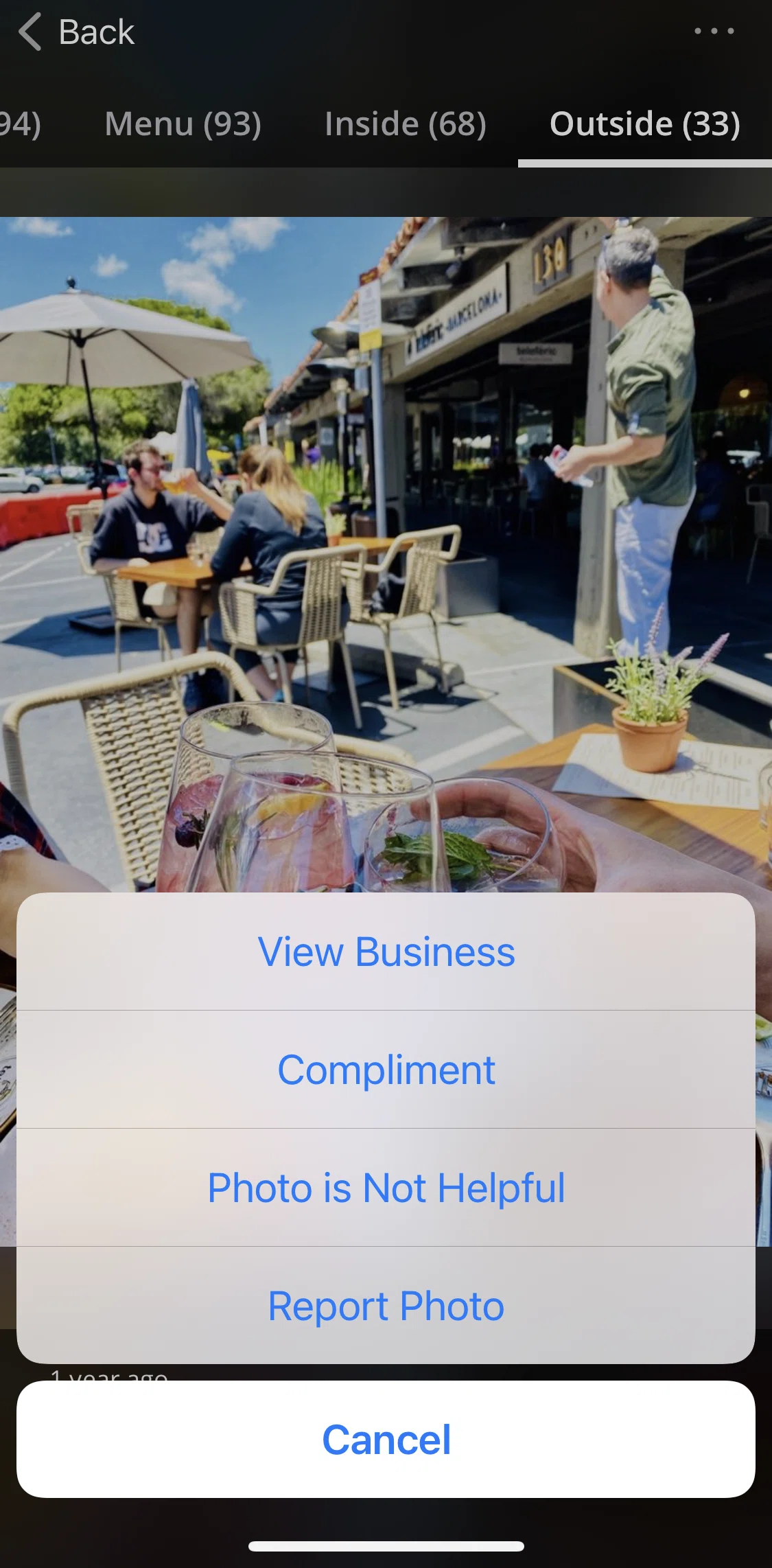 Yelp Screen screen in the Signing up flow