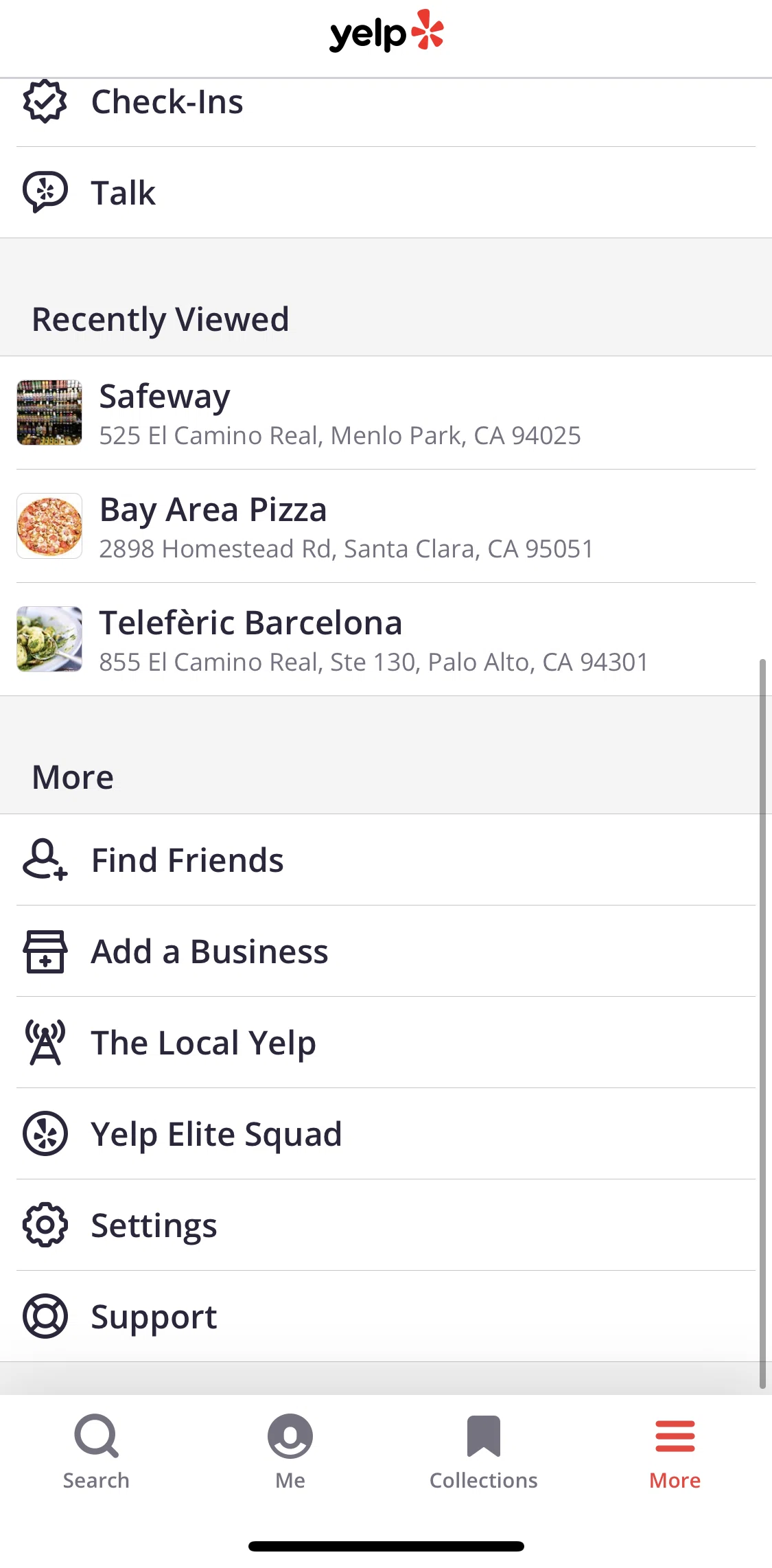 Yelp Screen screen in the Yelp elite squad flow