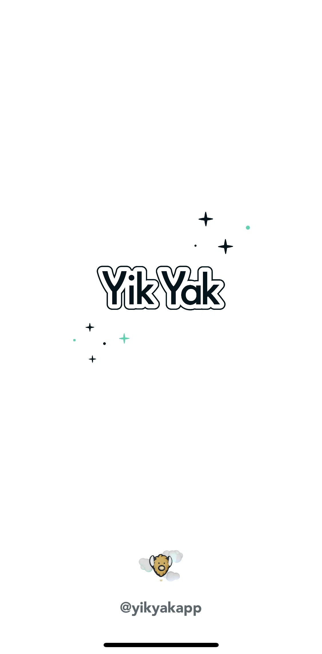 Yik Yak Screen screen in the Onboarding flow