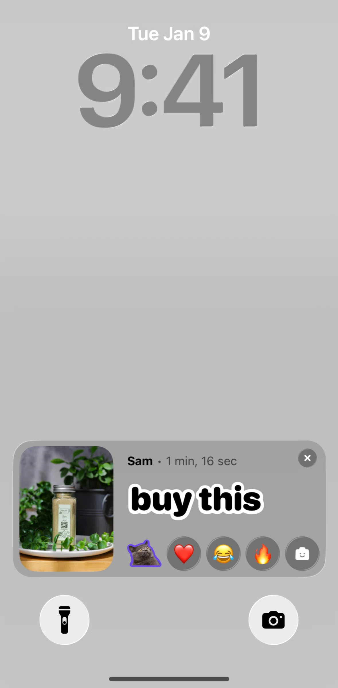 yope Screen screen in the Live Activities flow