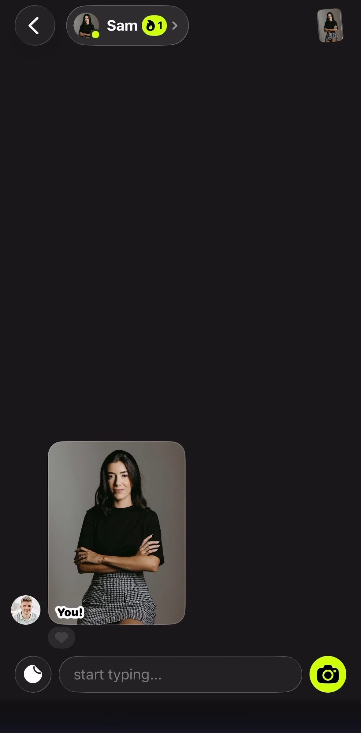 yope Screen screen in the Replying a message flow