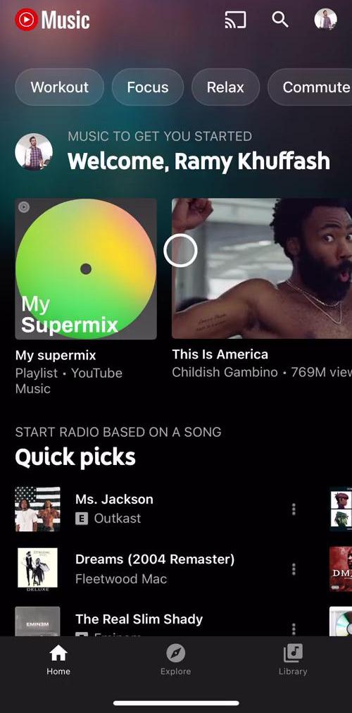 YouTube Music General Browsing preview