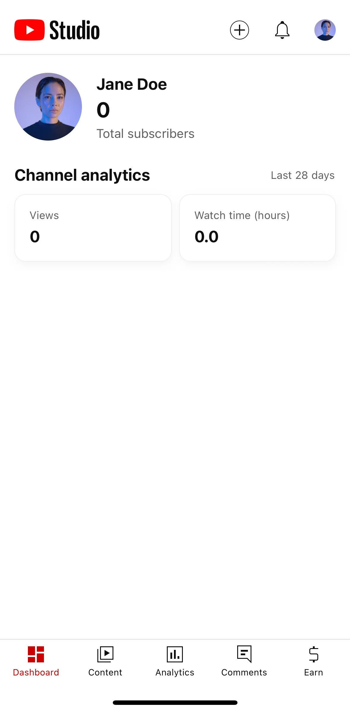 YouTube Studio Screen screen in the Earn flow