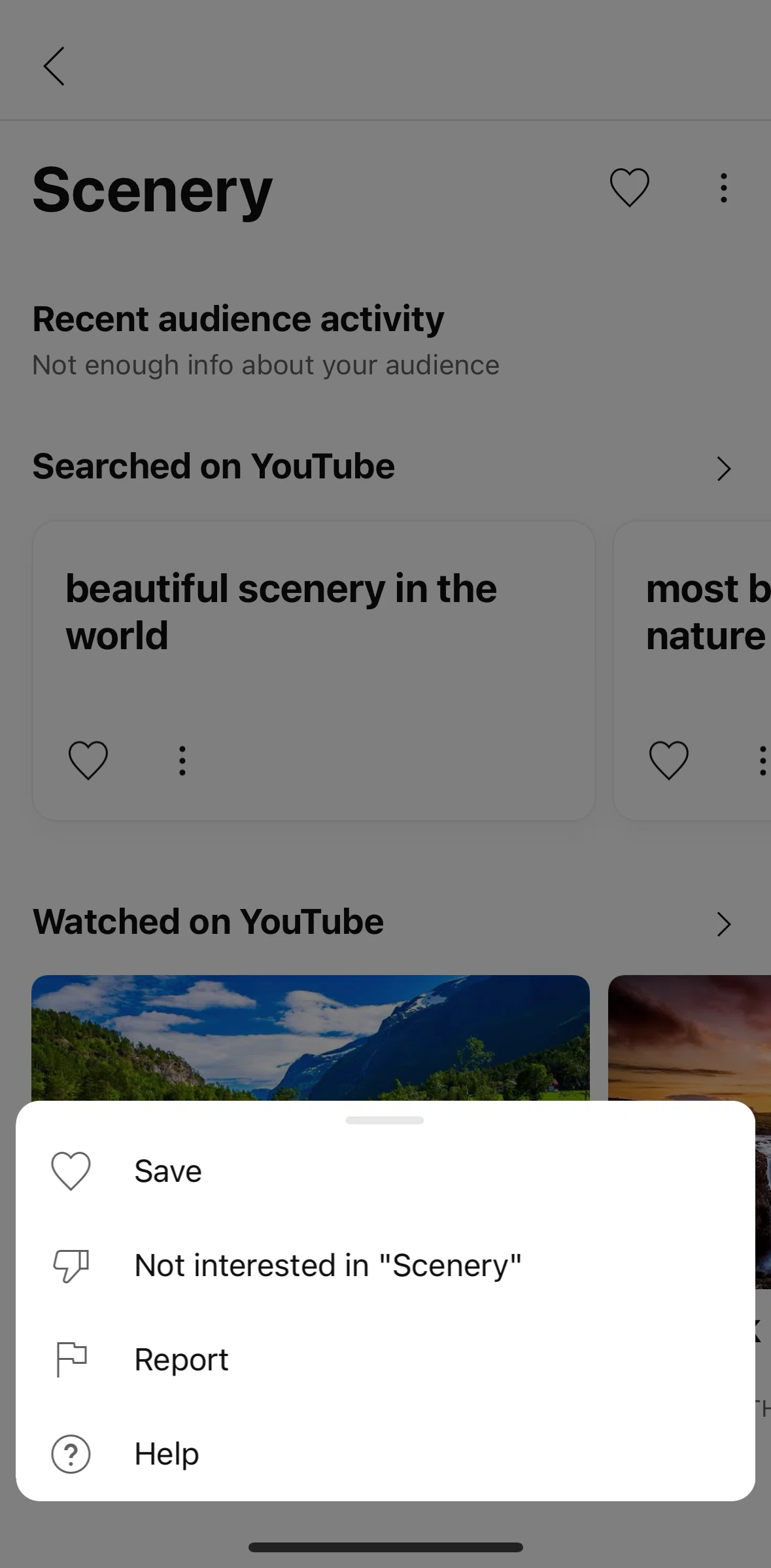 YouTube Studio Screen screen in the Removing from saved flow