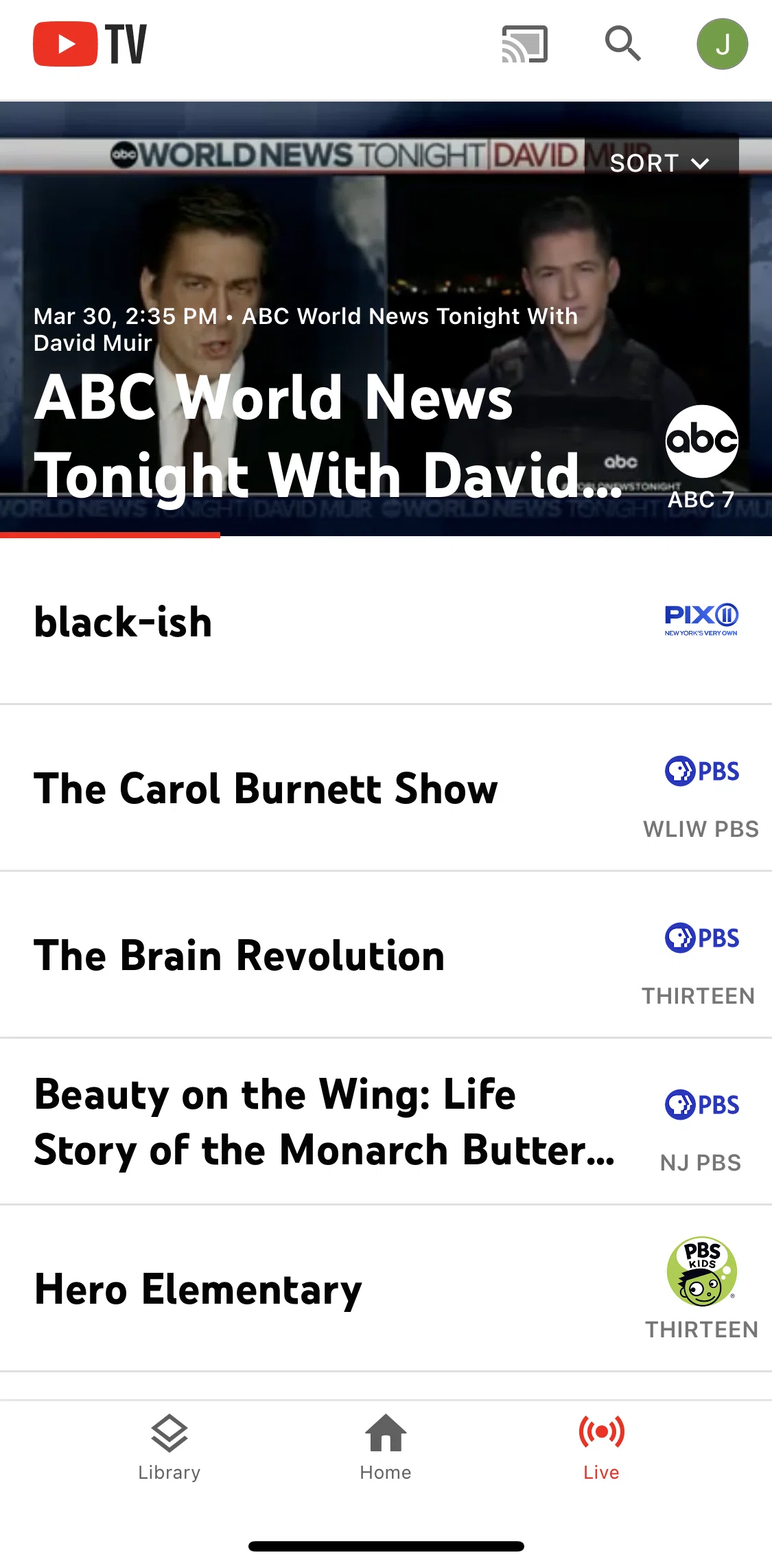 YouTube TV Screen screen in the Connecting to a device flow