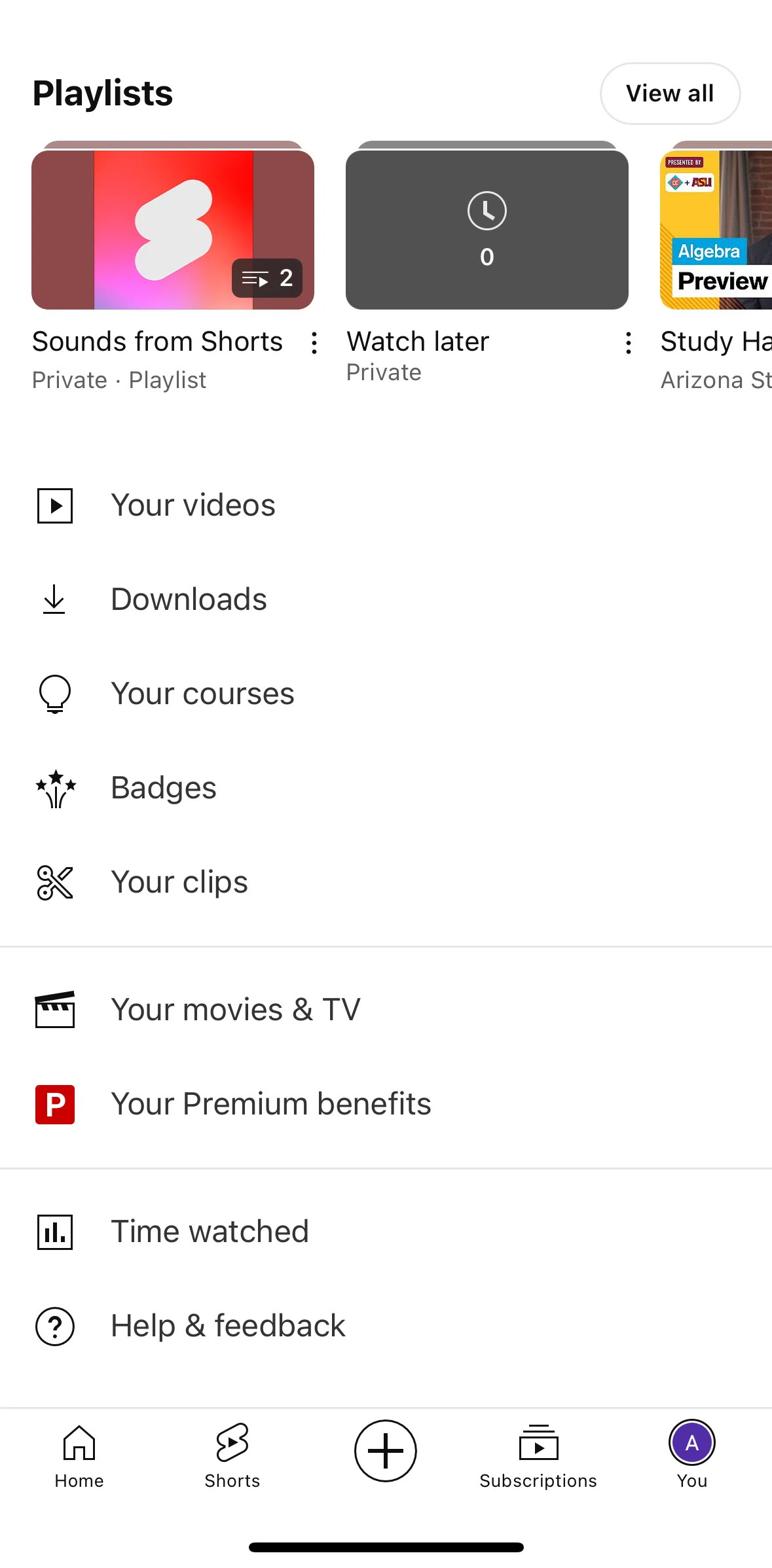Youtube Screen 1 screen in the Downloads flow