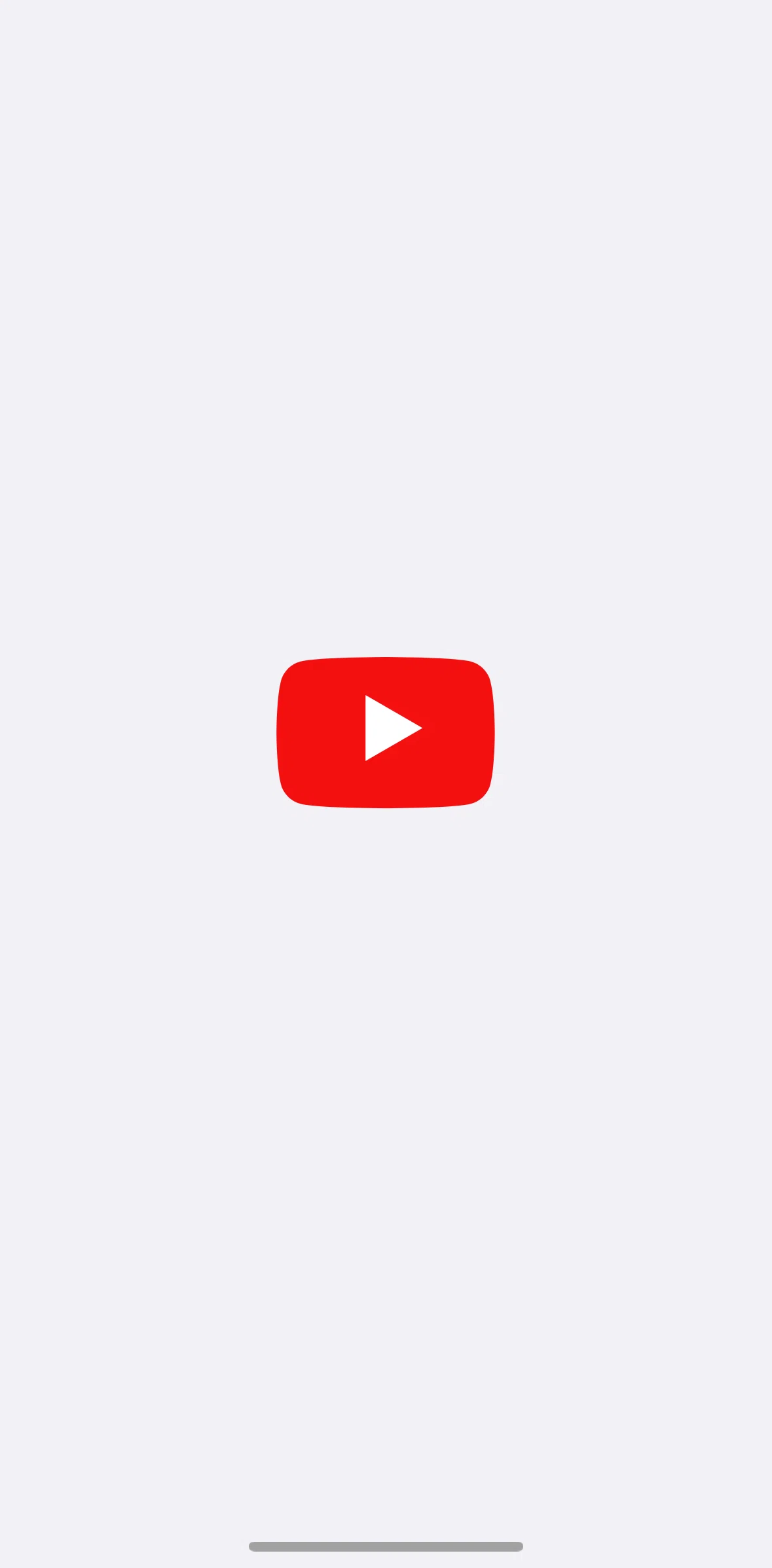 Youtube Screen 1 screen in the Logging in flow