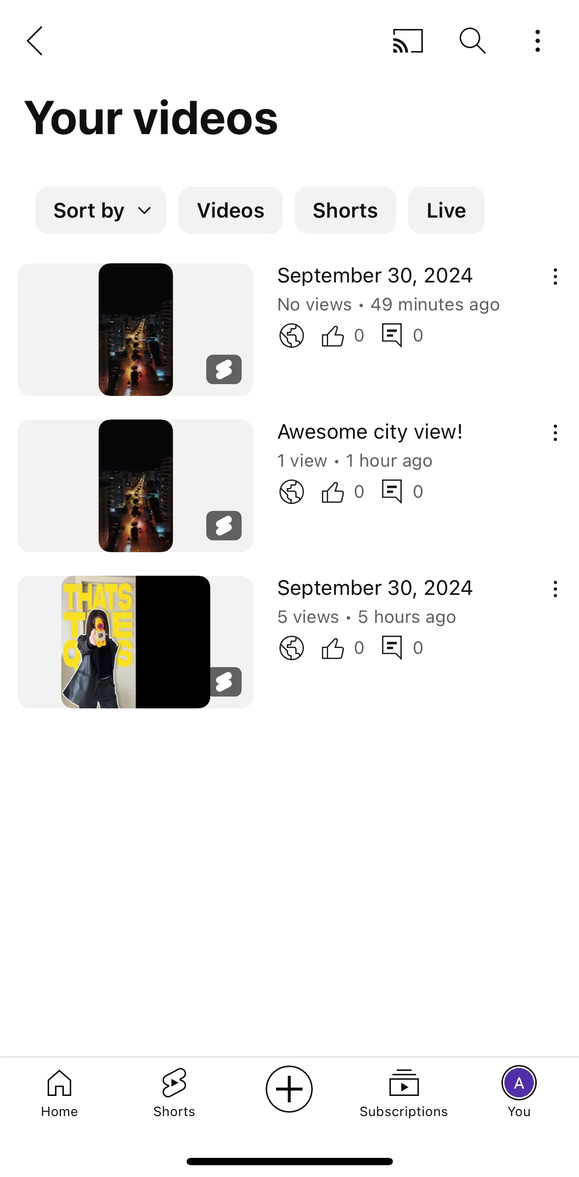 Youtube Screen 1 screen in the Saving a video to a device flow