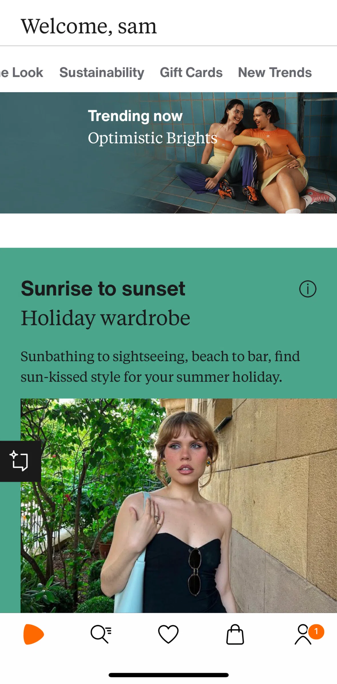 Zalando Screen screen in the Gift cards flow