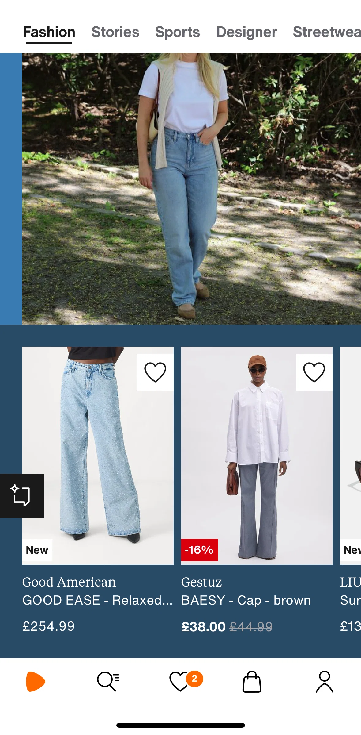 Zalando Screen screen in the Product detail flow