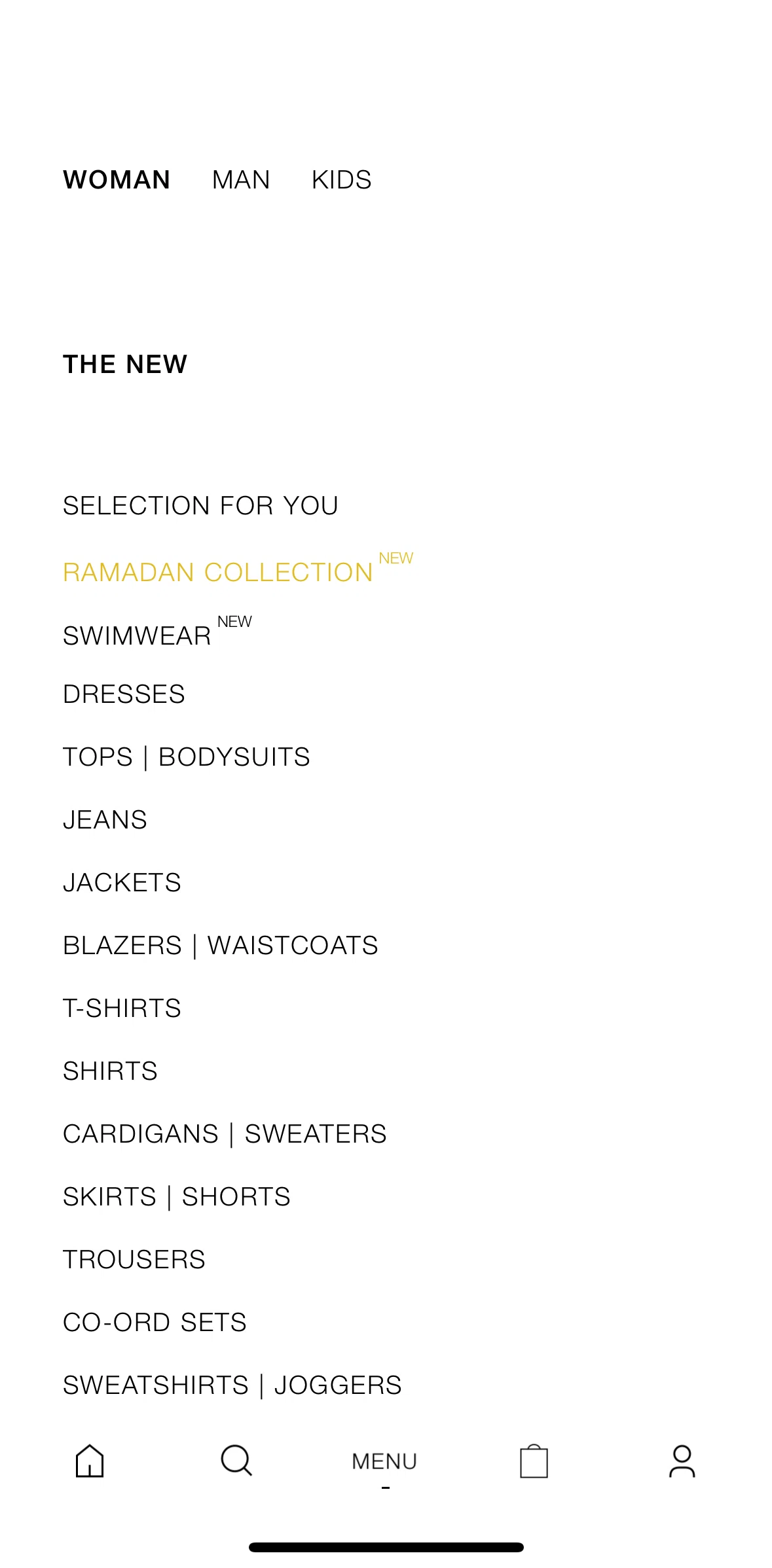 Zara Screen screen in the Collection detail flow