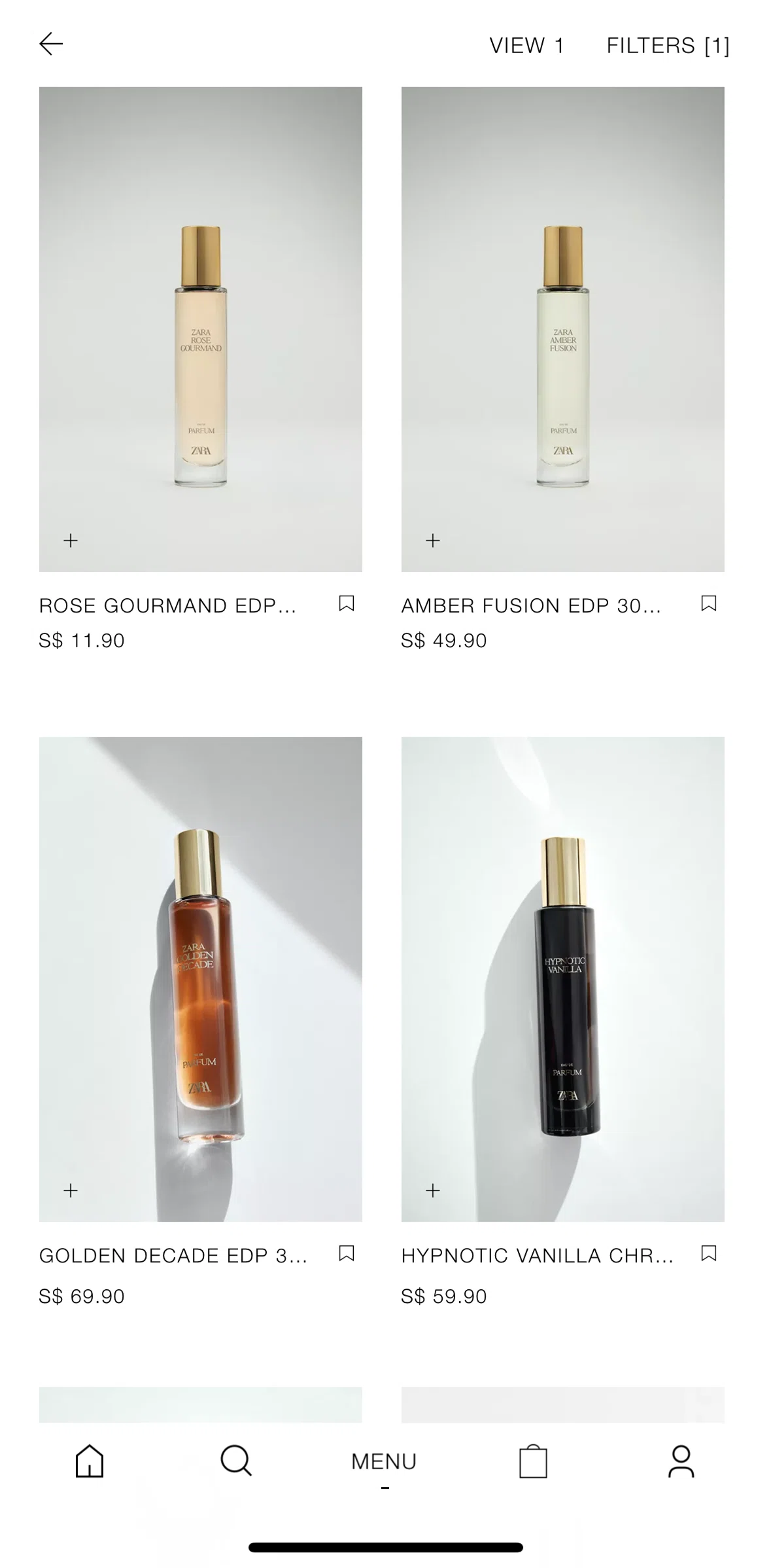 Zara Screen screen in the Product detail flow