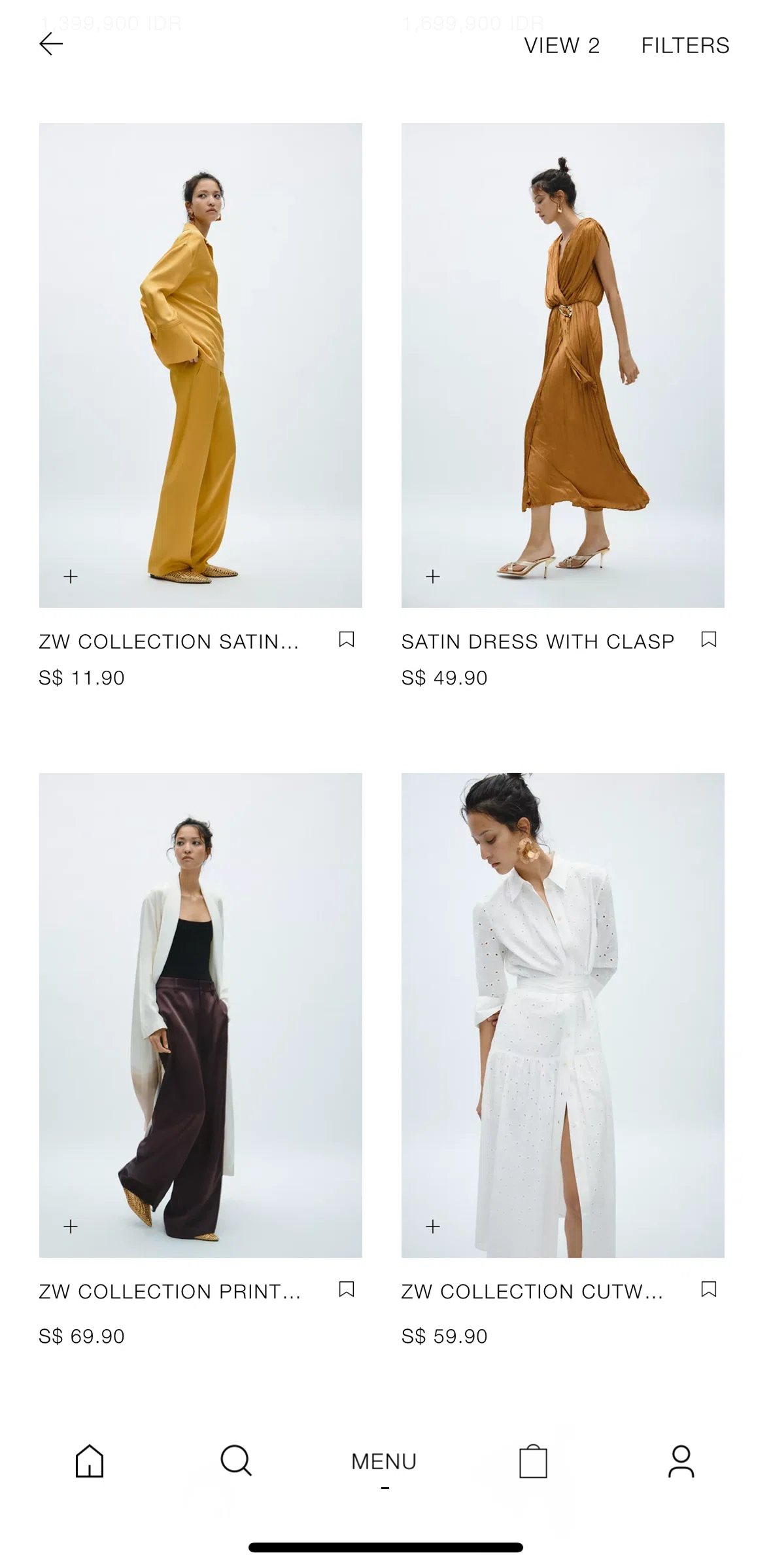 Zara Screen screen in the Switching view flow