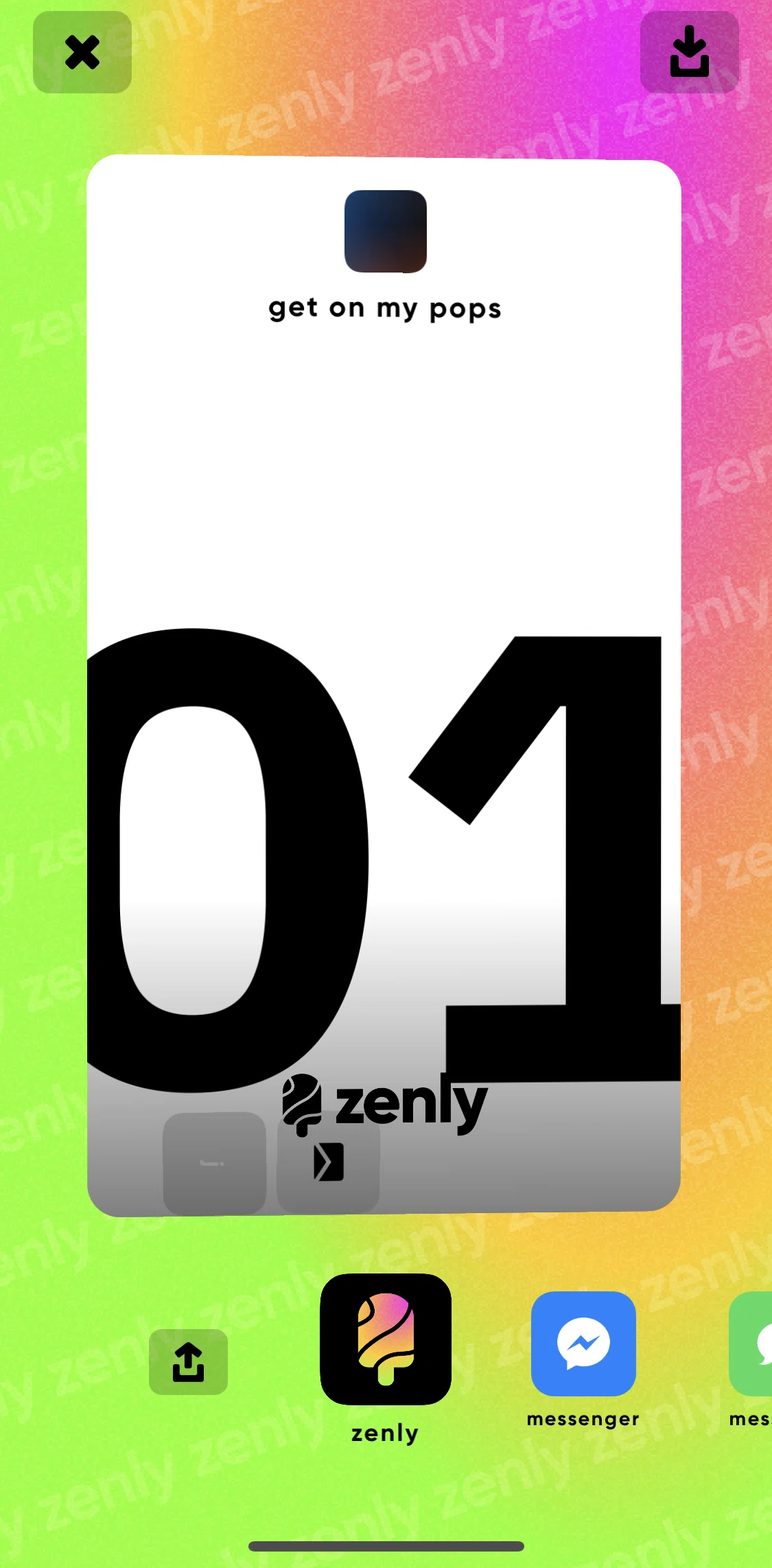 Zenly Screen screen in the Saving a pop flow