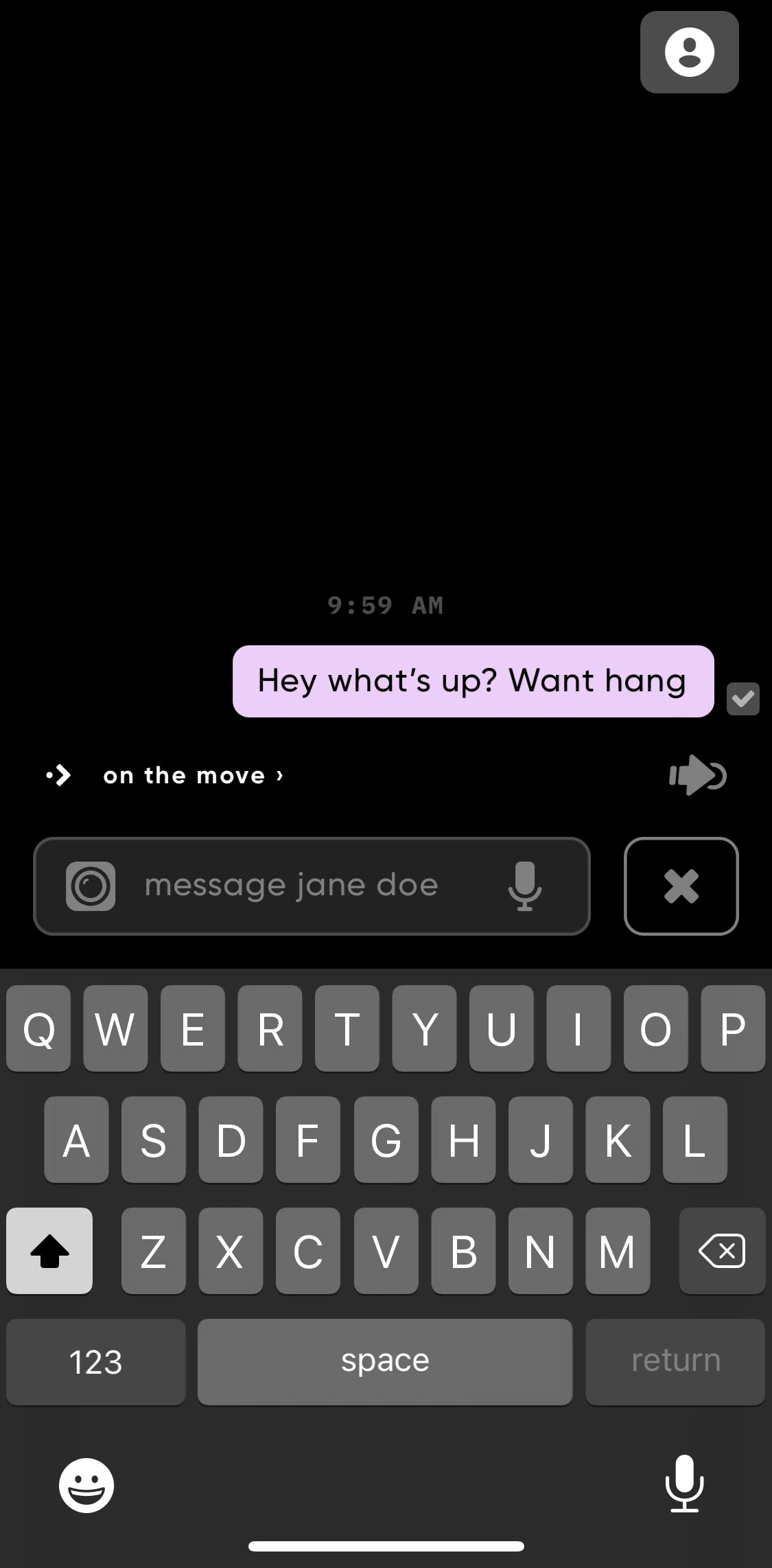 Zenly Screen screen in the Sending a photo flow