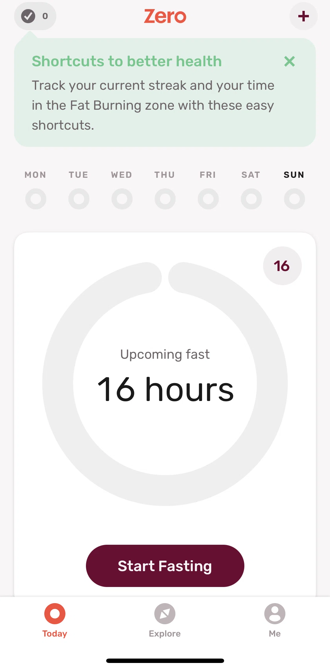 Zero Screen screen in the Home flow
