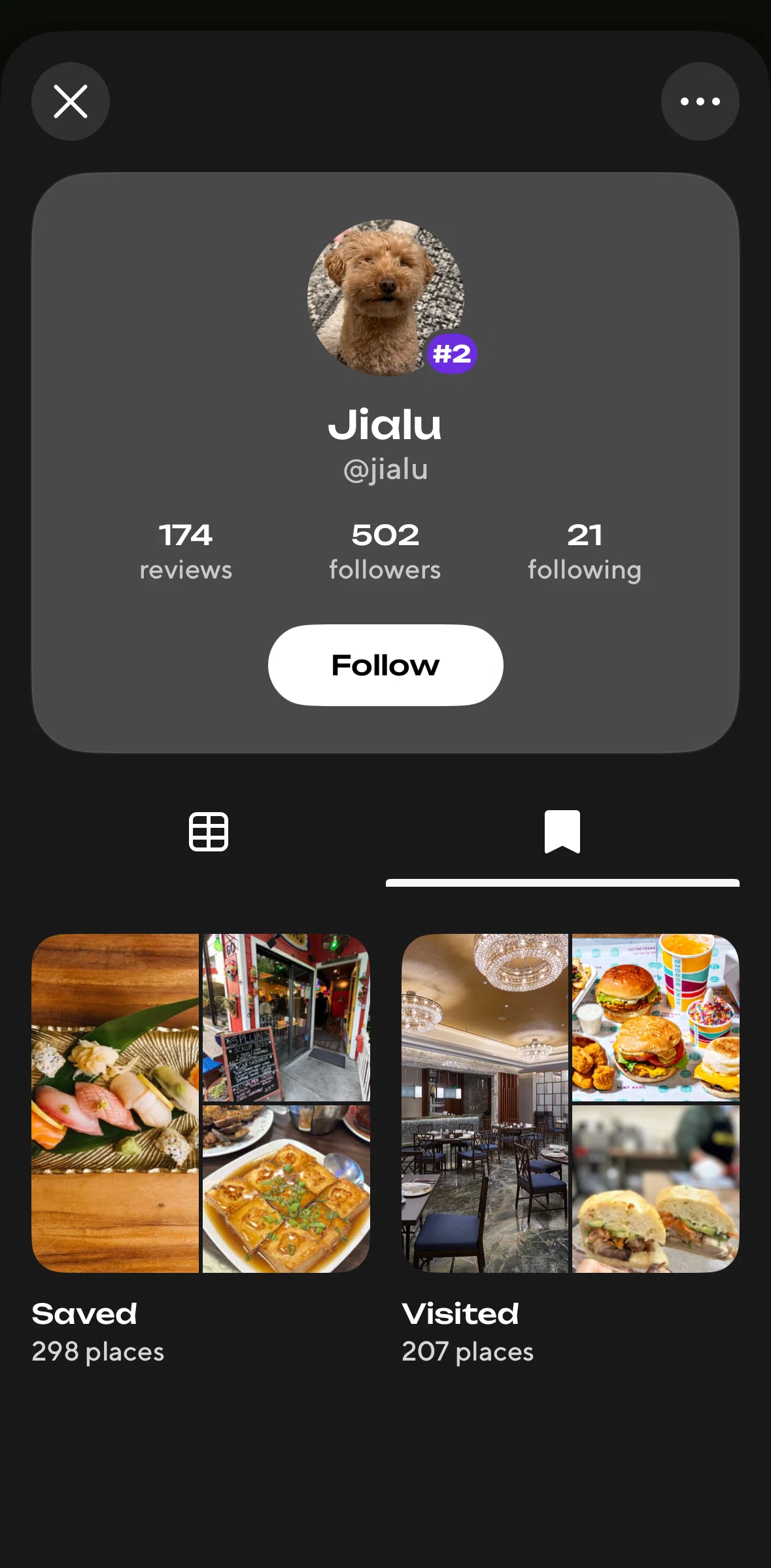 Zesty Screen screen in the Blocking a profile flow