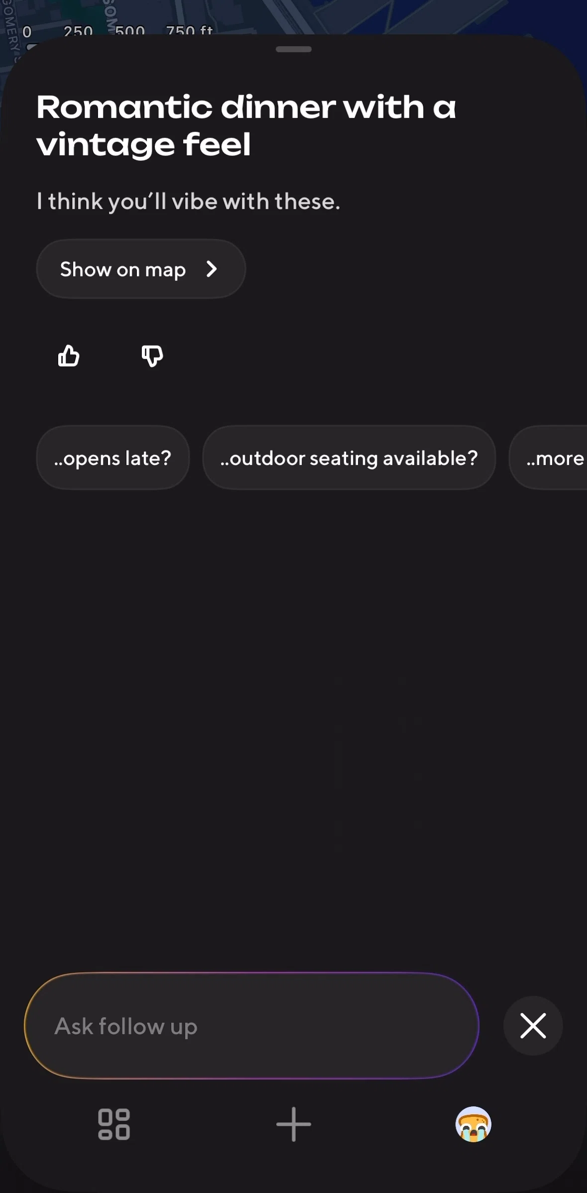 Zesty Screen screen in the Giving feedback to a response flow