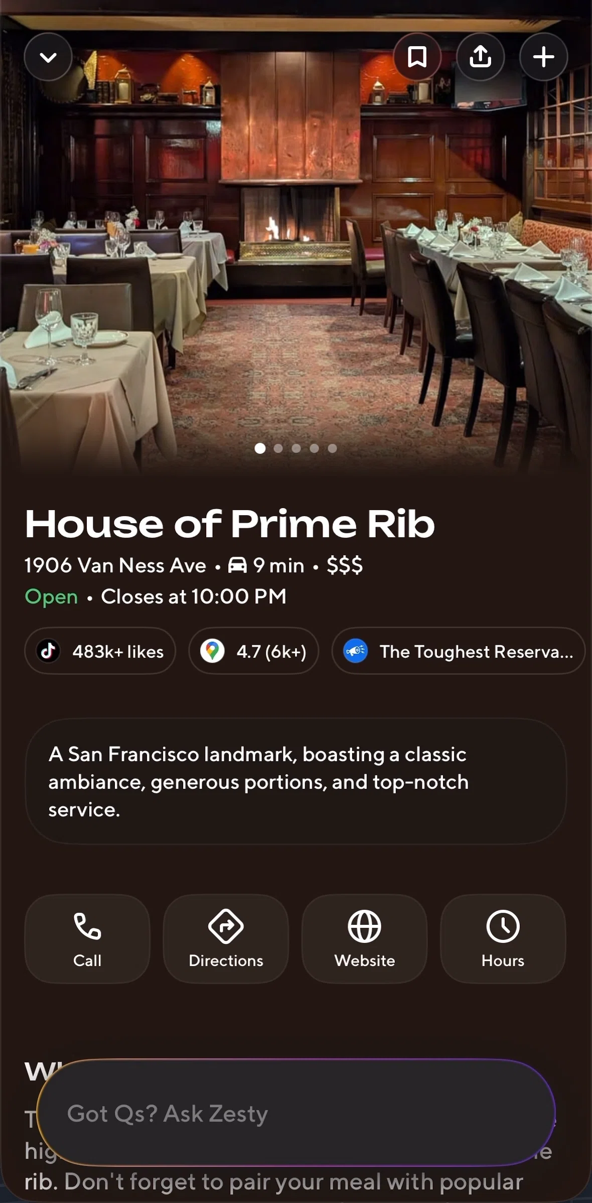 Zesty Screen screen in the Images flow